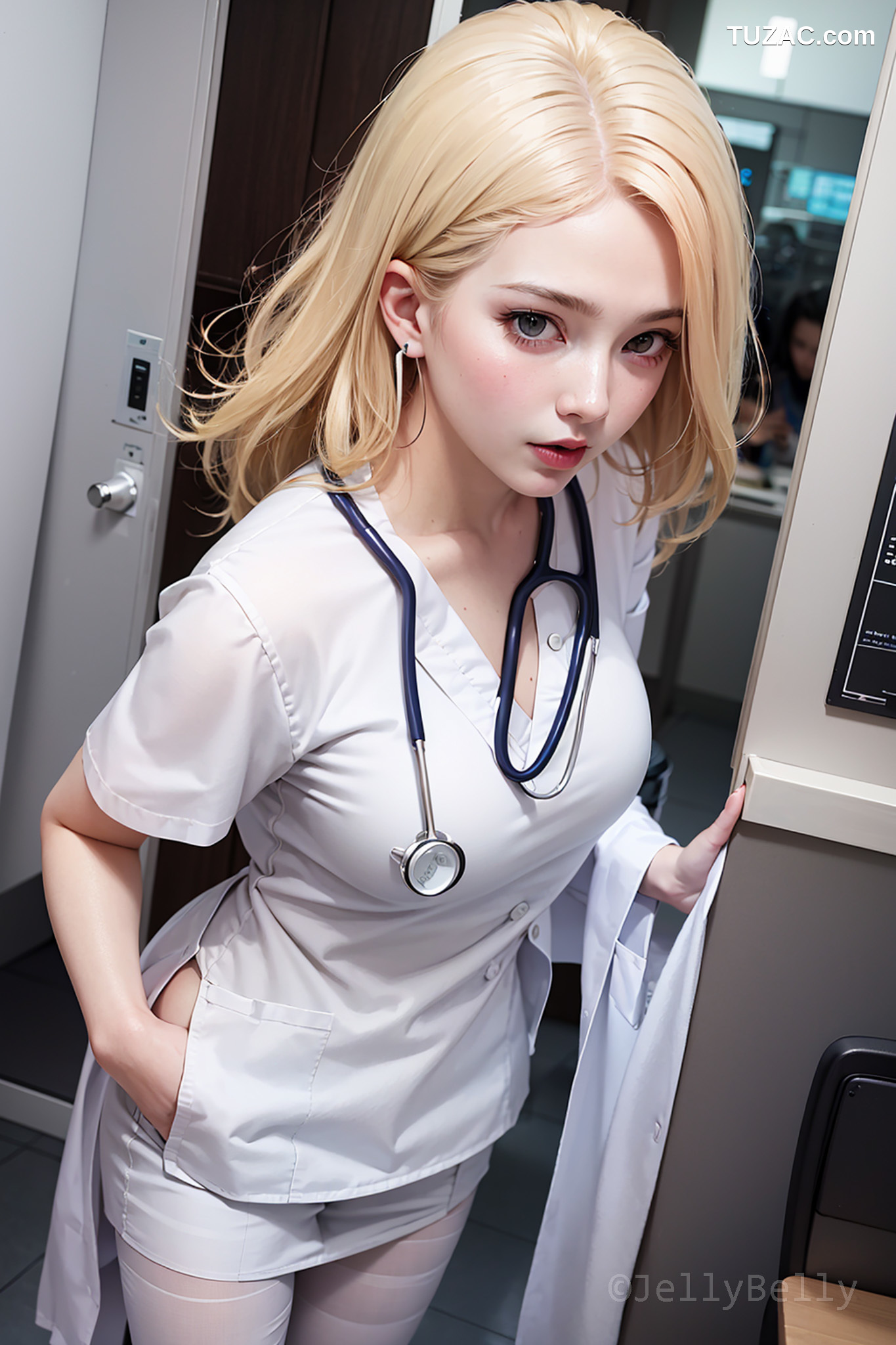 AI美女-18禁-医院里的漂亮女医生-金色短发