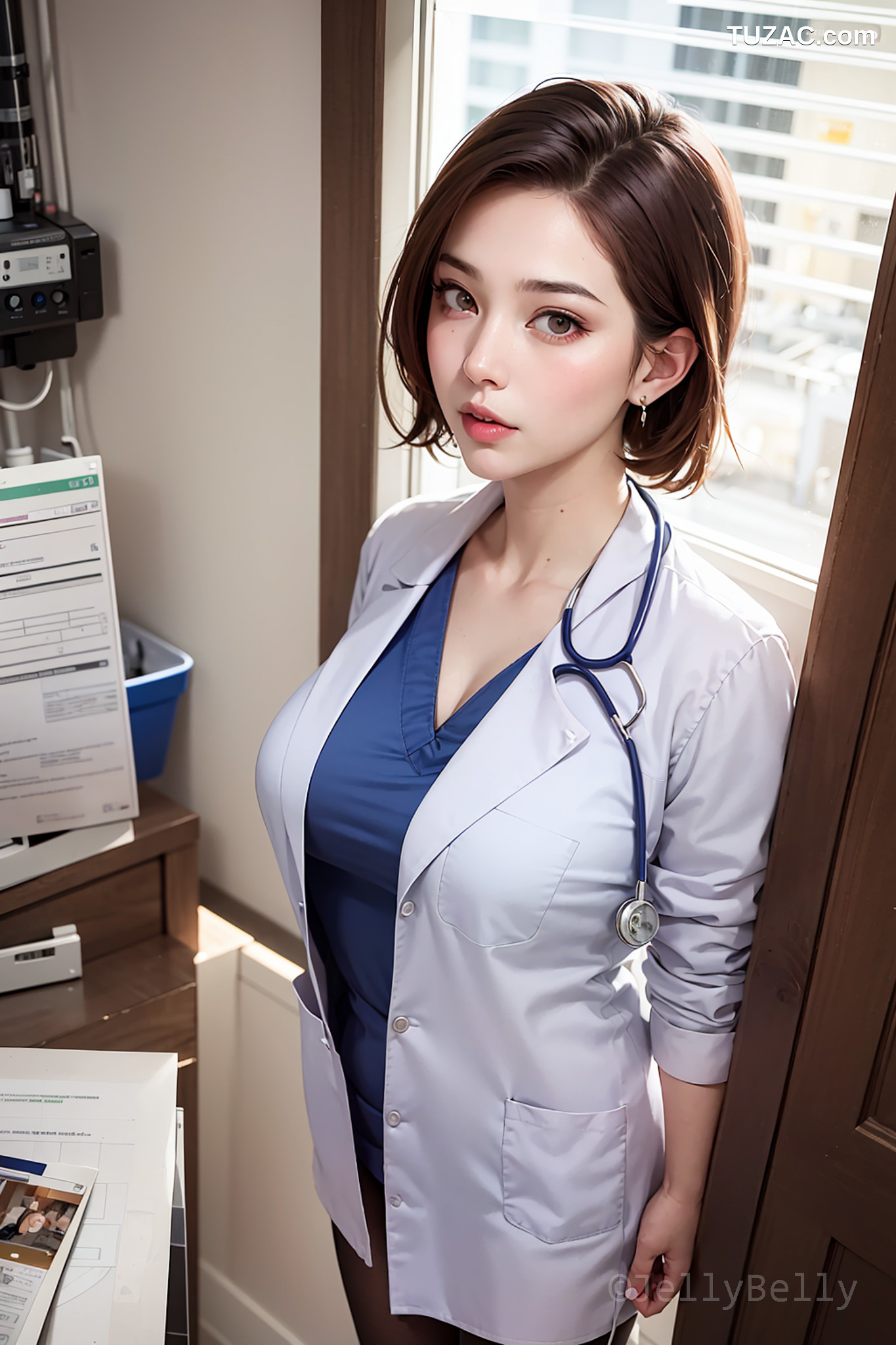 AI美女-18禁-医院里的漂亮女医生-黑色短发