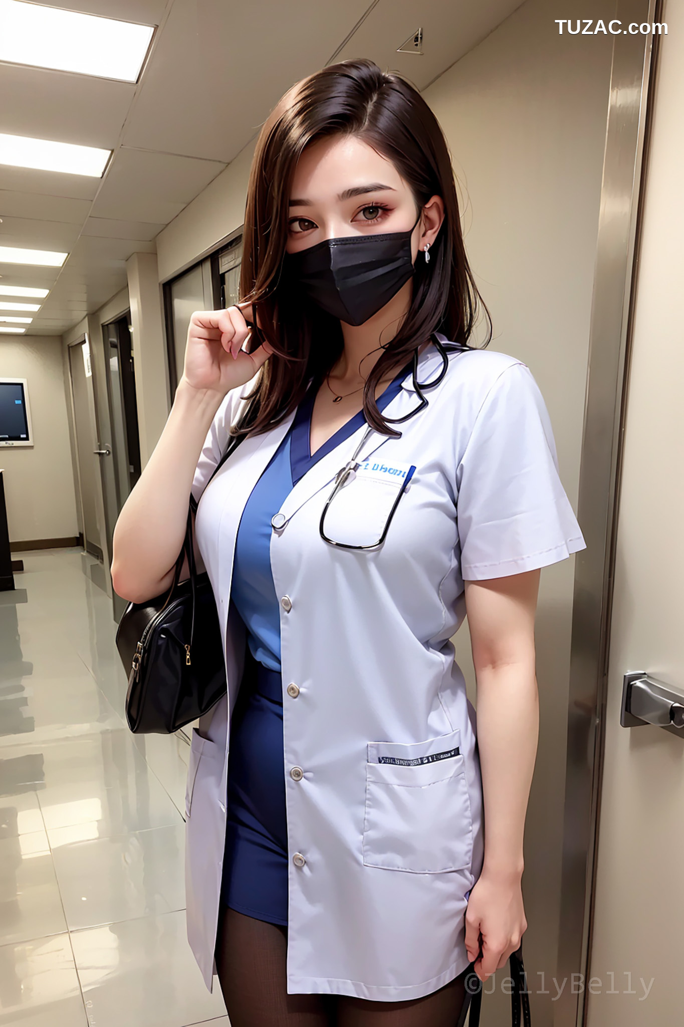 AI美女-18禁-医院里的漂亮女医生-黑色长发