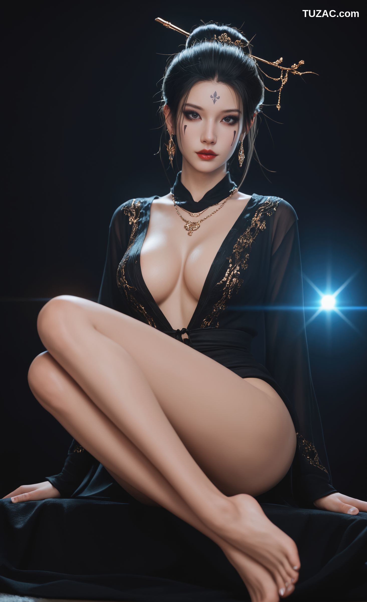 AI美女-18禁-黑神话悟空-四妹-黑纱篇