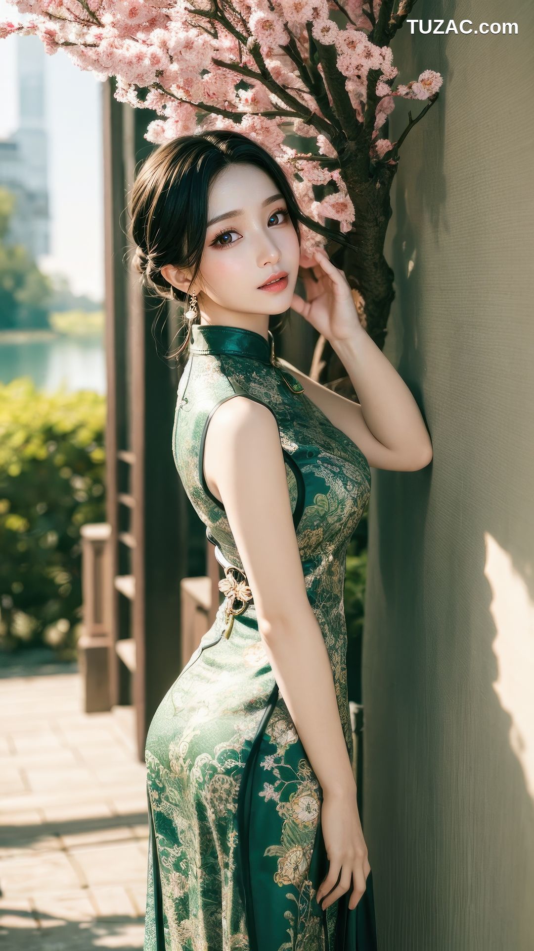AI美女-中式旗袍