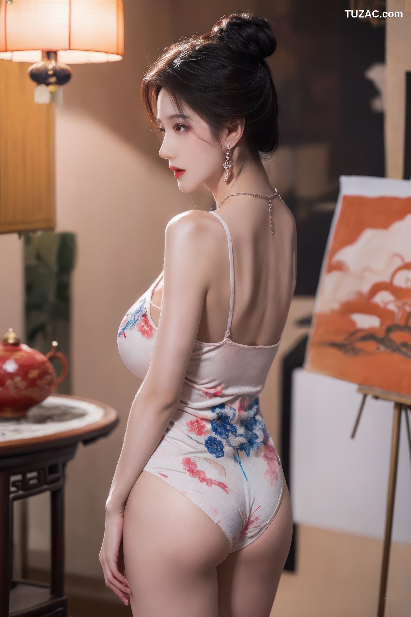 AI美女-中式旗袍