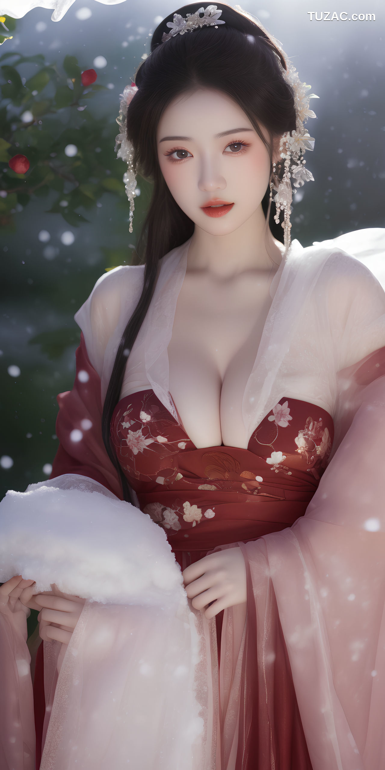 AI美女-冬梅映雪仙衣飘飘