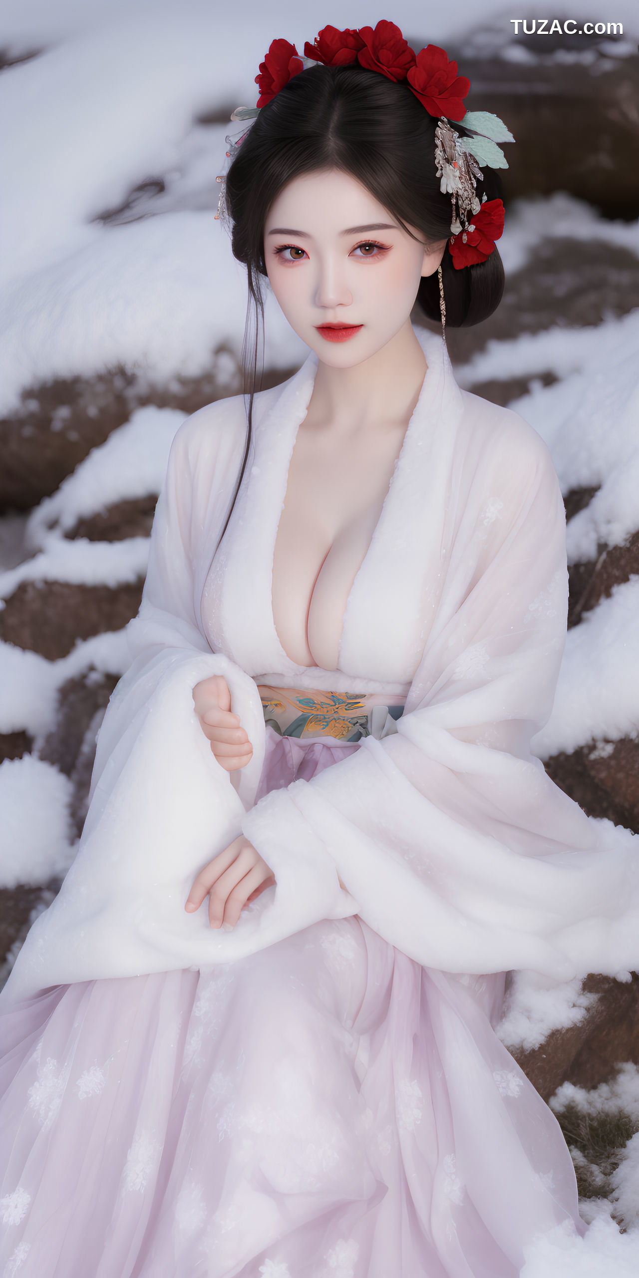 AI美女-冬梅映雪仙衣飘飘