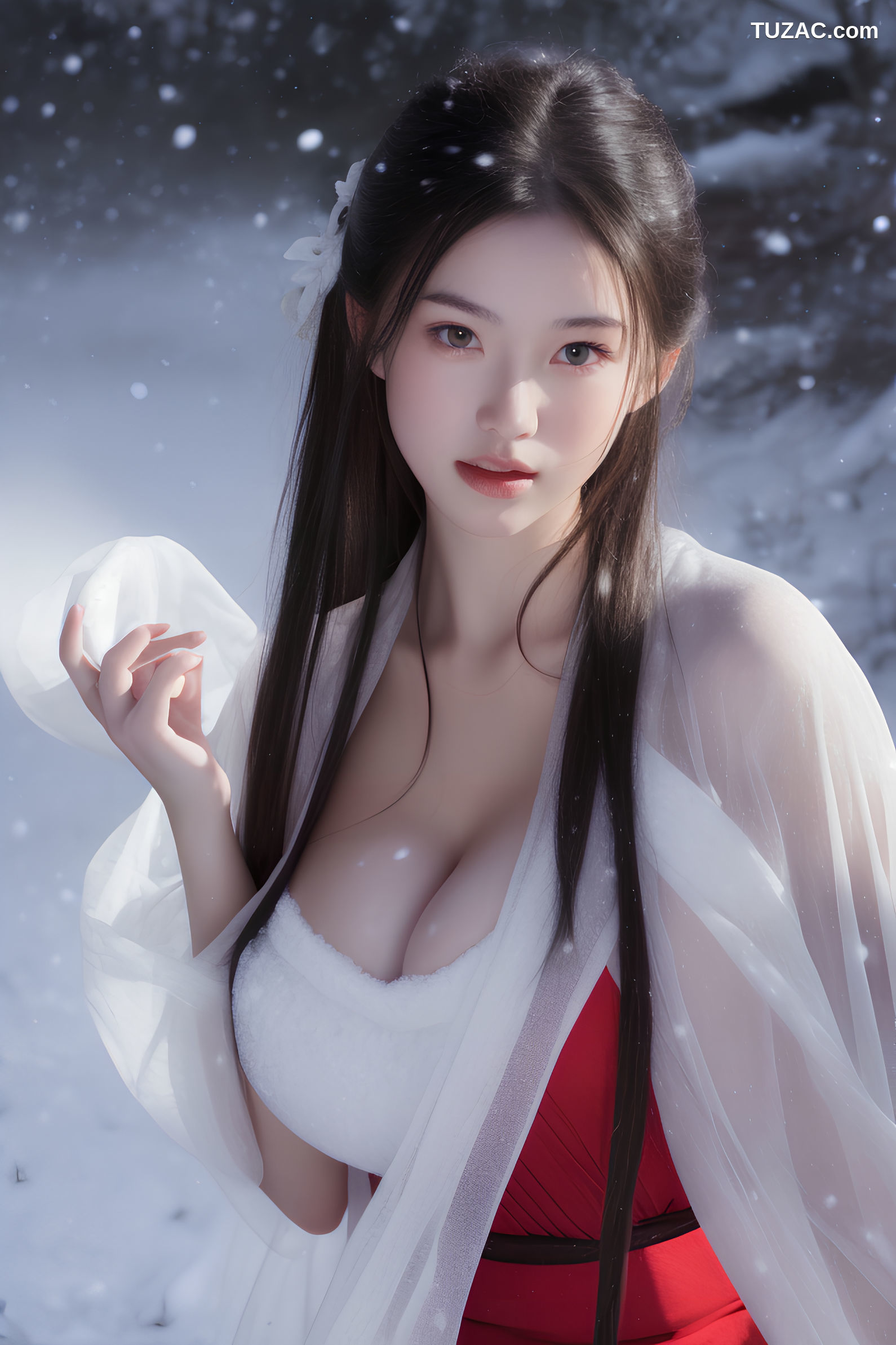 AI美女-冬梅映雪仙衣飘飘