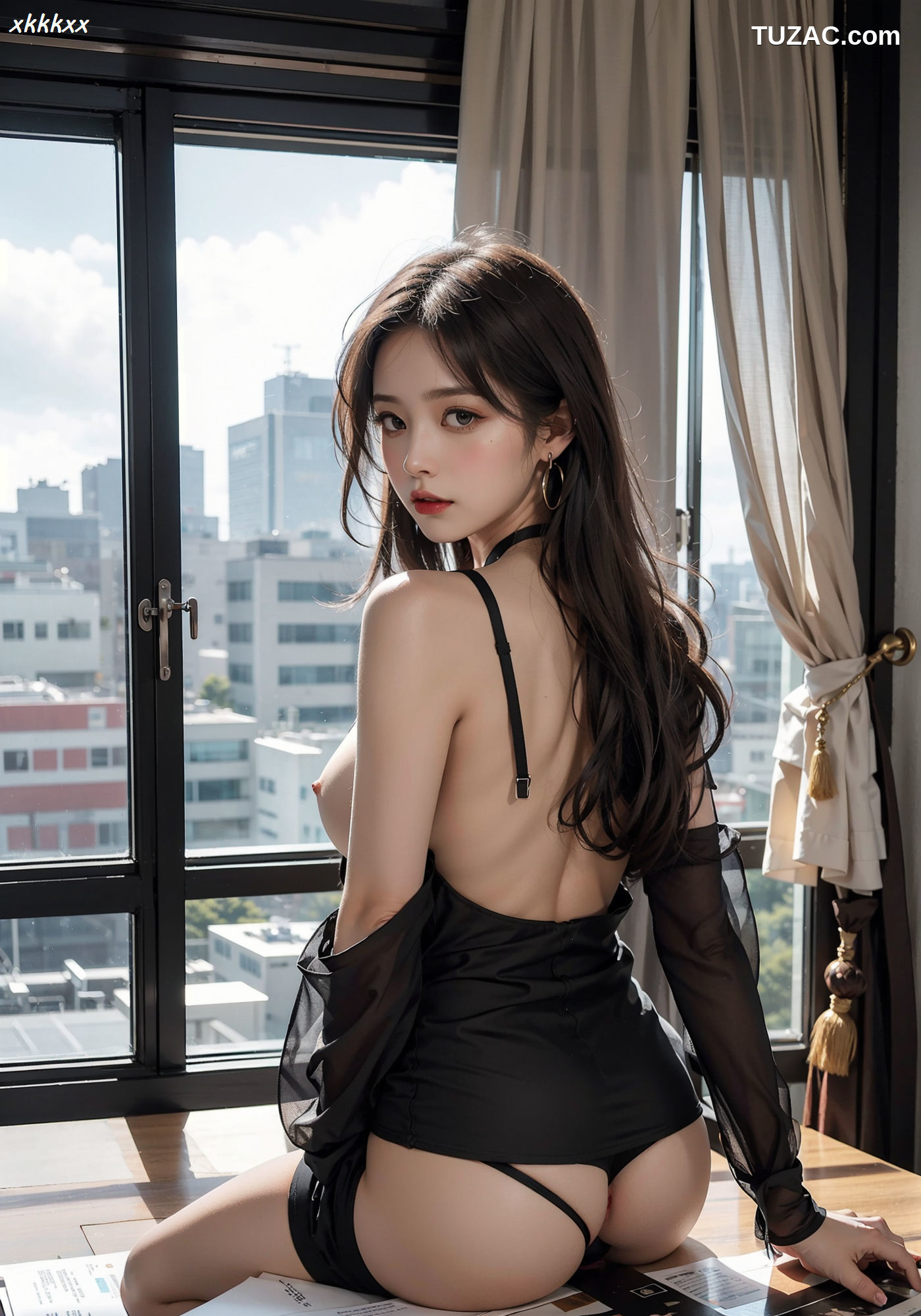 AI美女-办公室女郎-写实长发篇