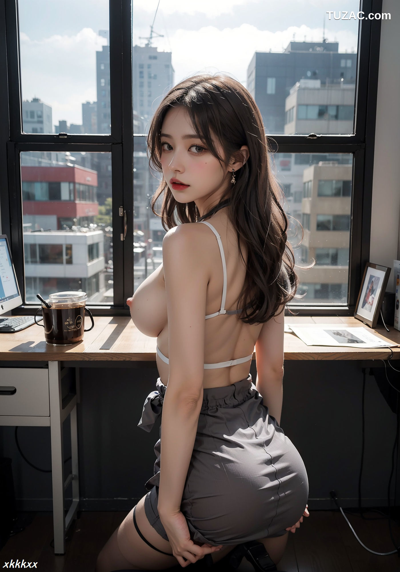 AI美女-办公室女郎-写实长发篇