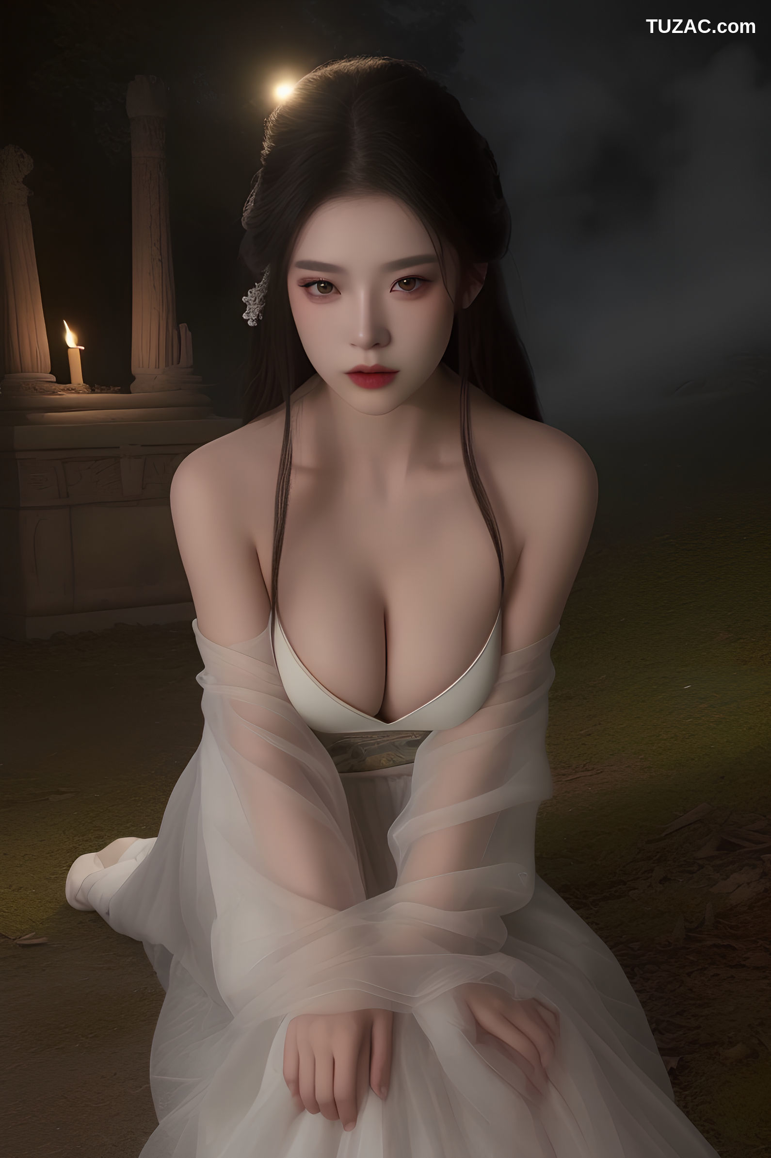AI美女-古风-坎卷