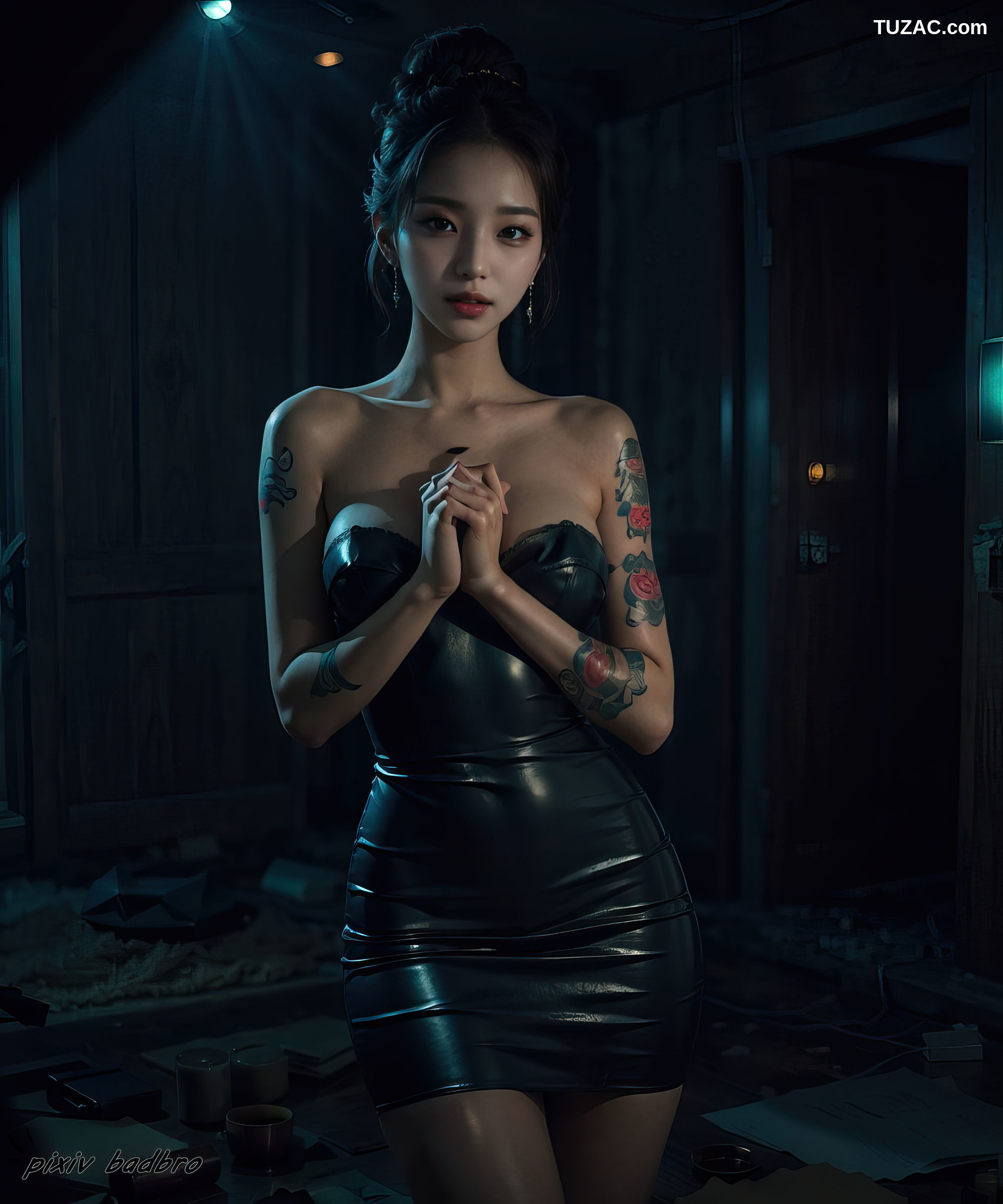 AI美女-夜店-纹身女孩-club-tatoo-girl-BadBro