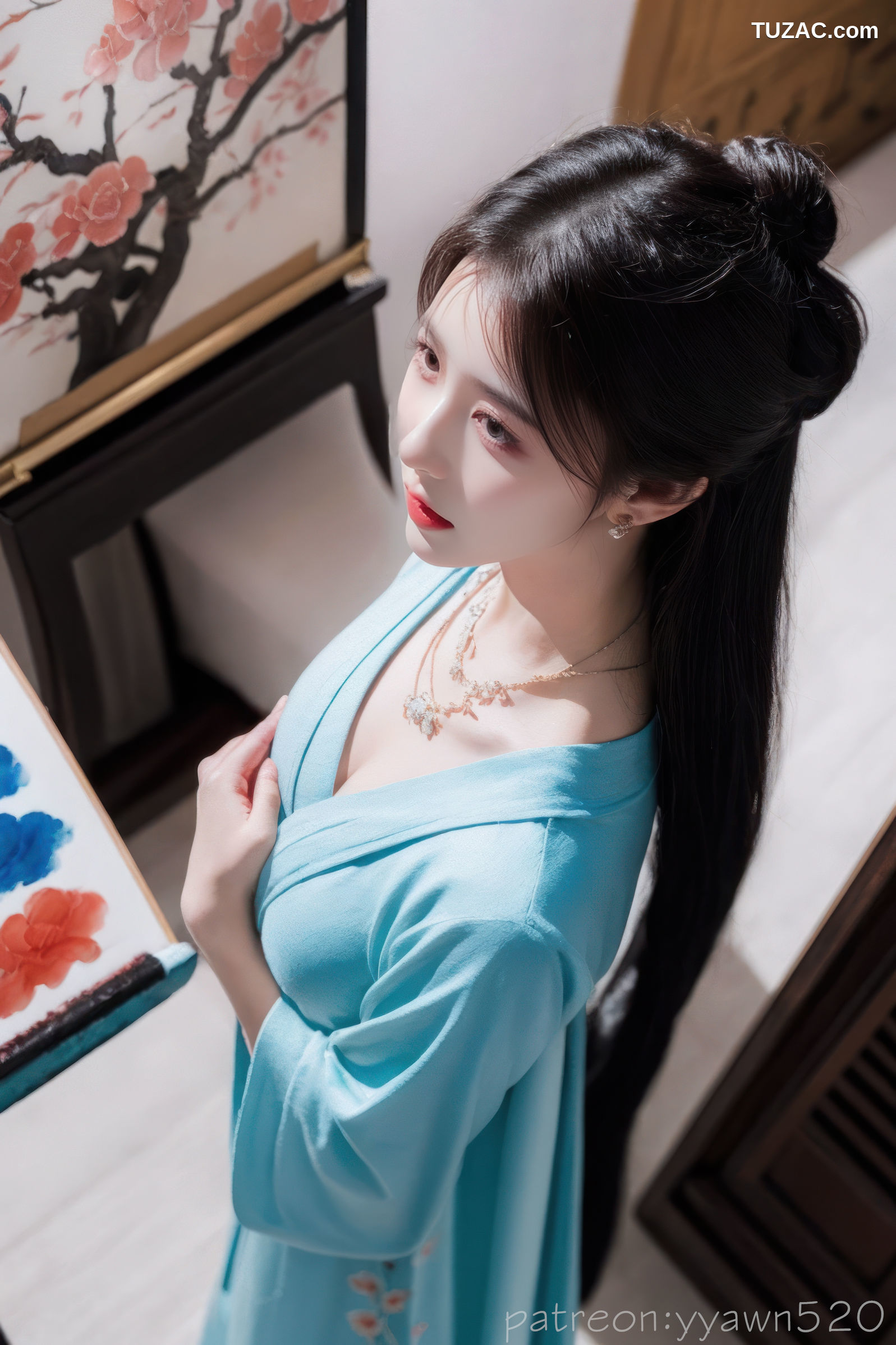 AI美女-性感古风服饰