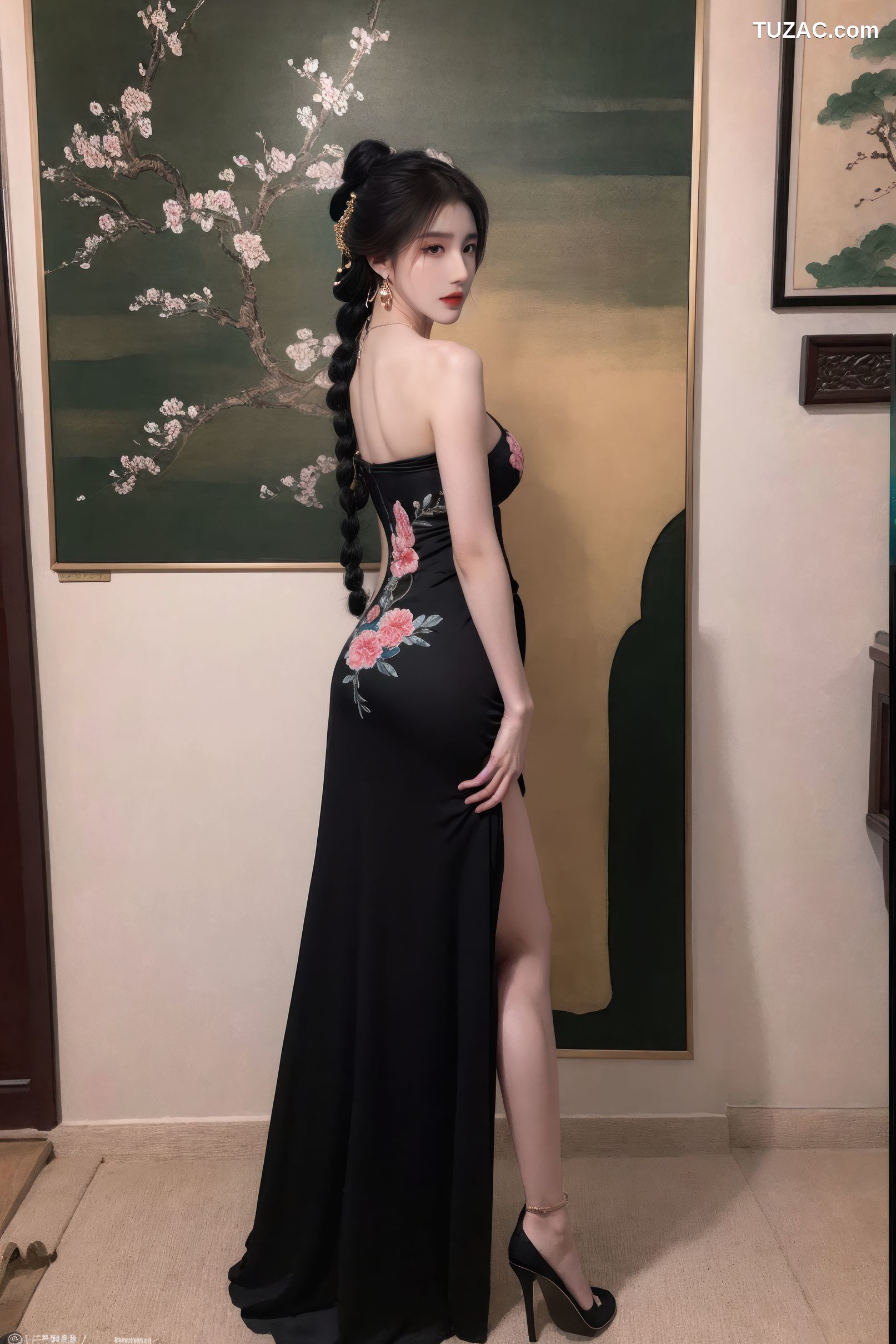 AI美女-性感古风服饰