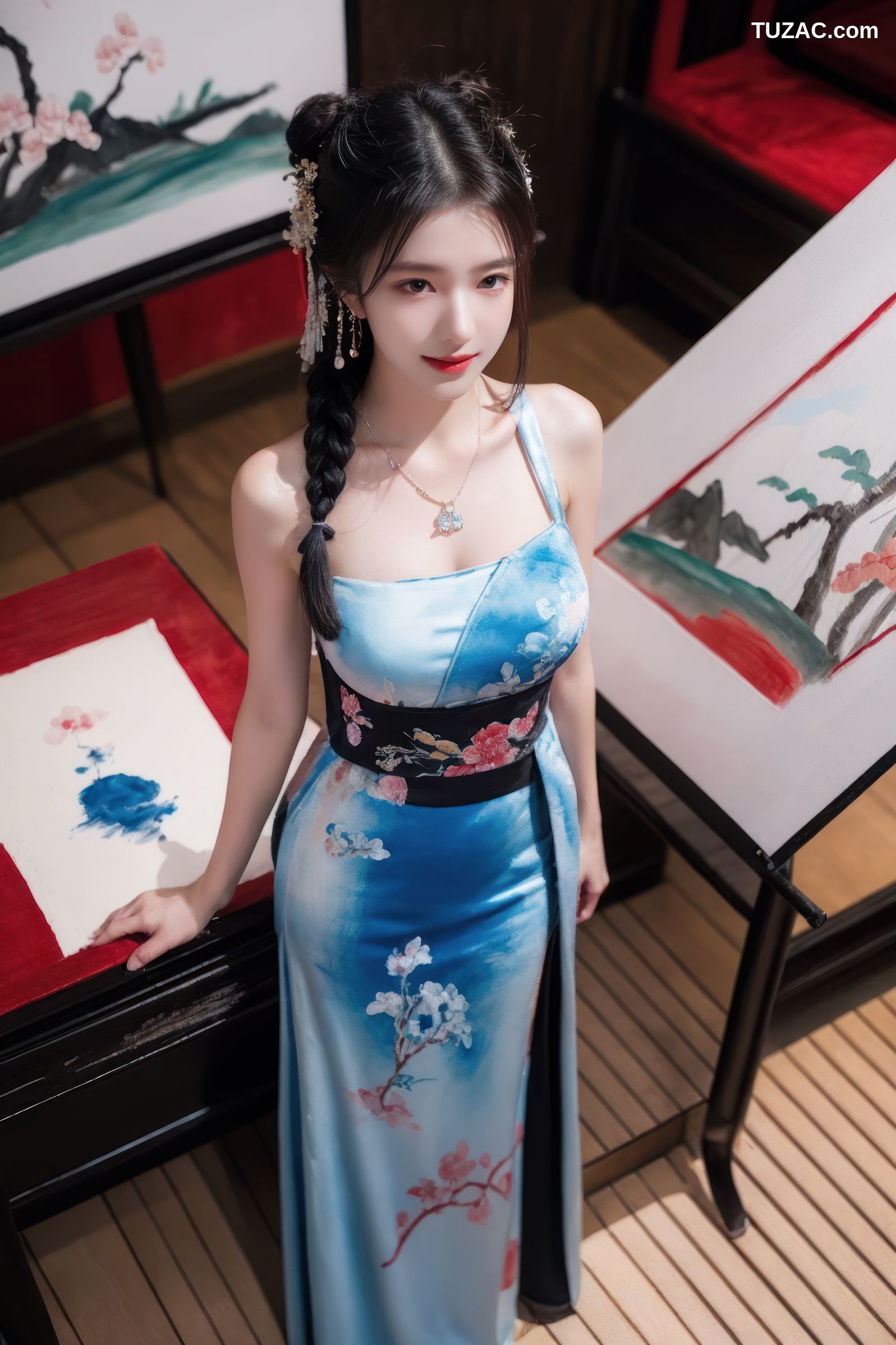 AI美女-性感古风服饰