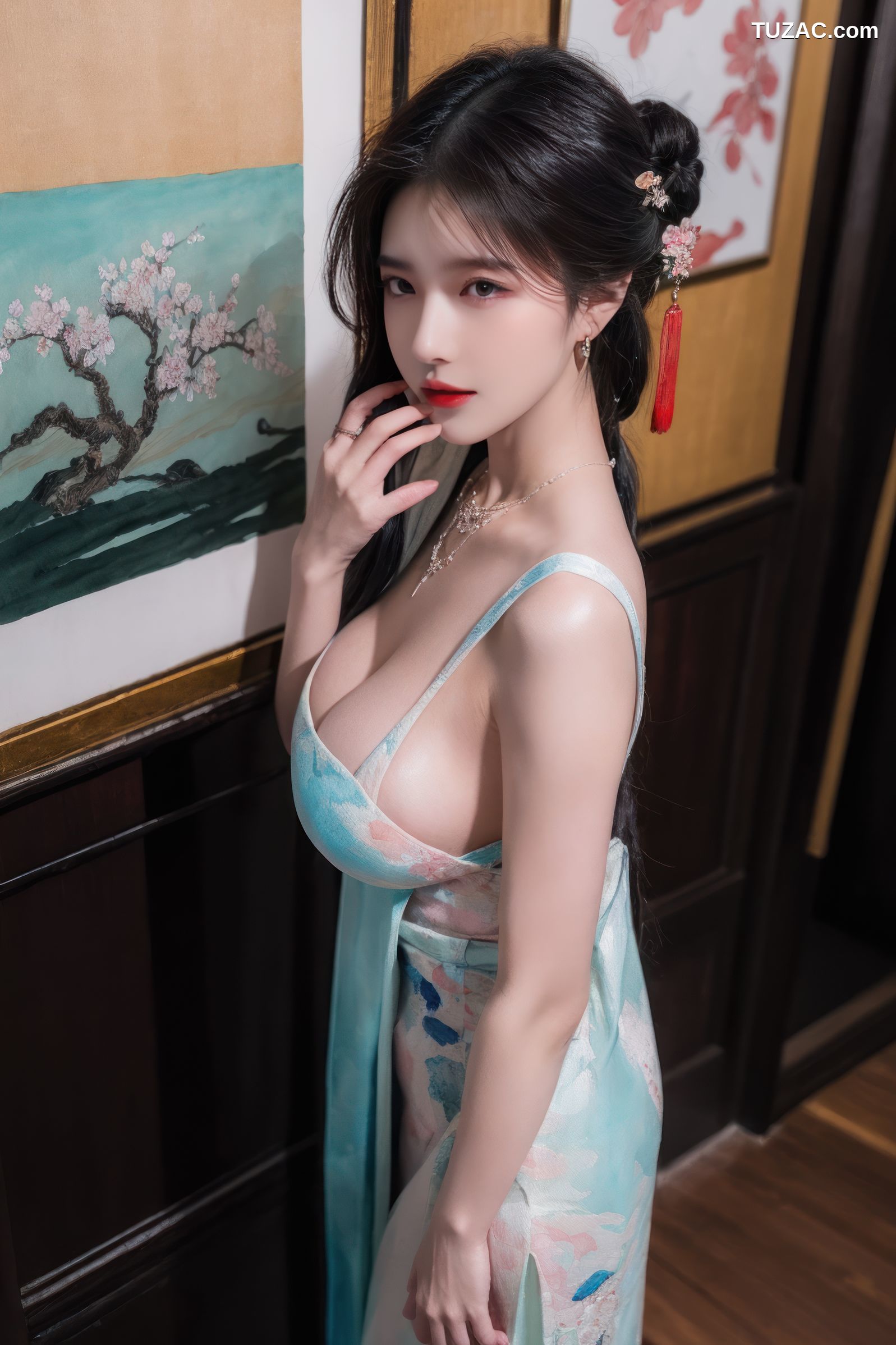 AI美女-性感古风服饰