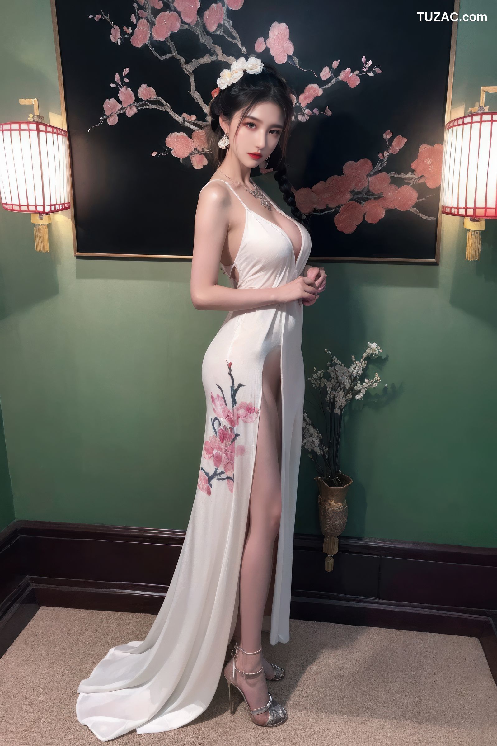 AI美女-性感古风服饰