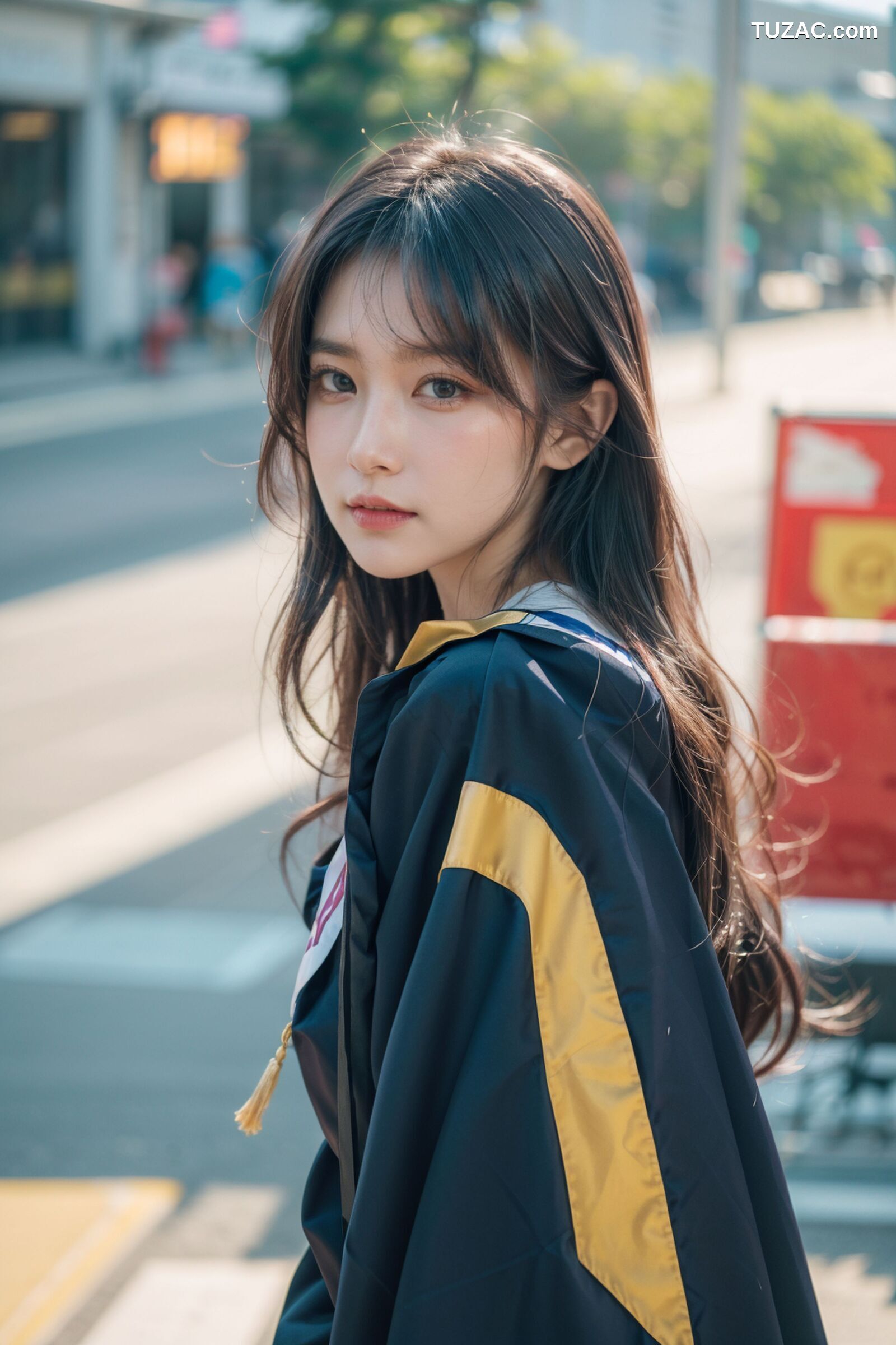 AI美女-拟实-博士服女生