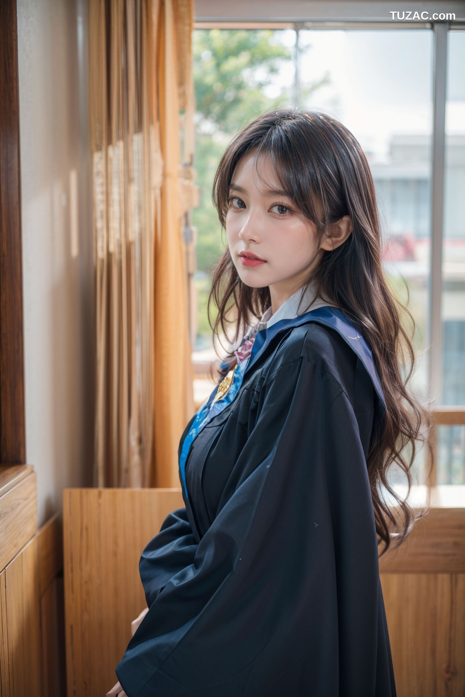 AI美女-拟实-博士服女生