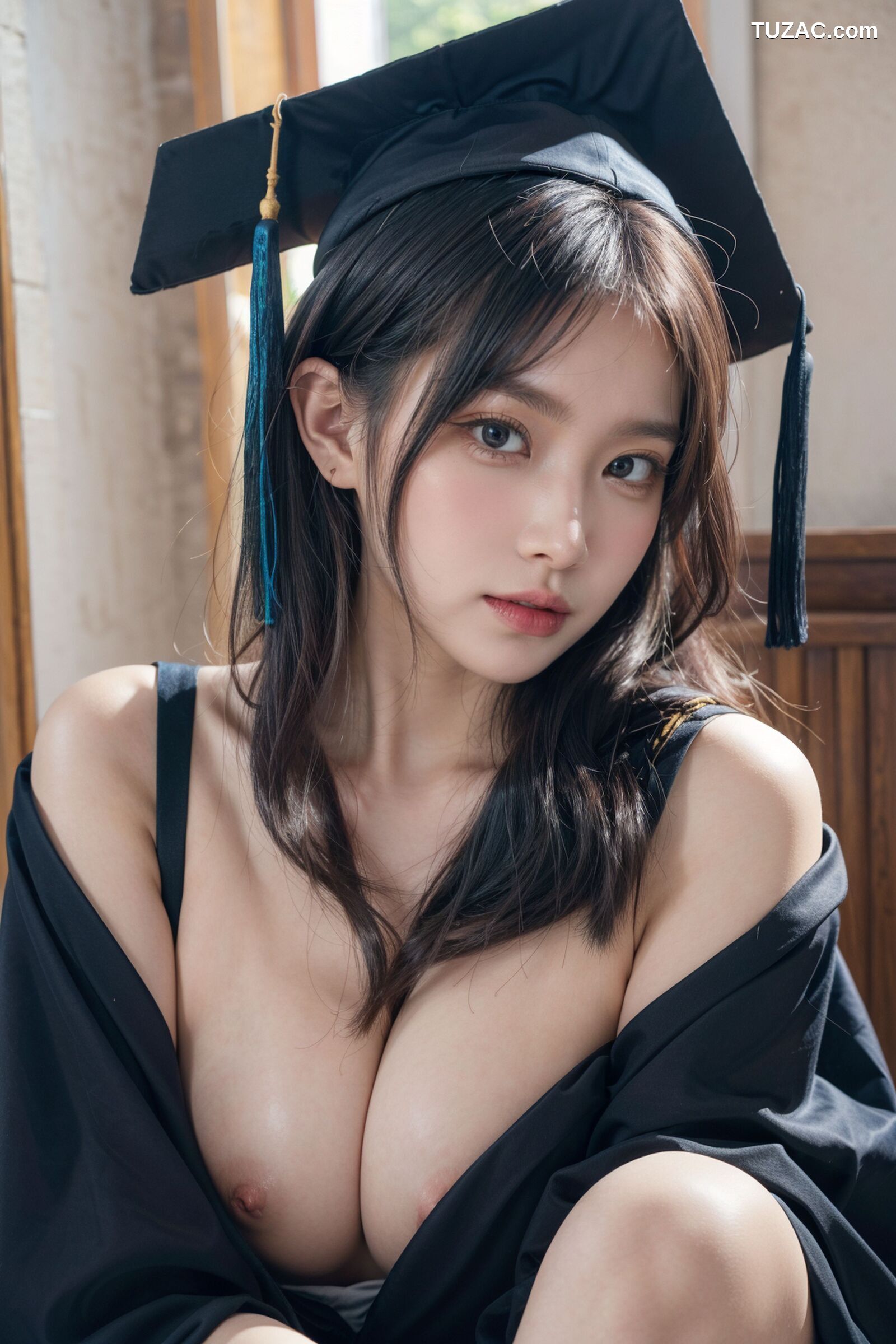AI美女-拟实-博士服女生
