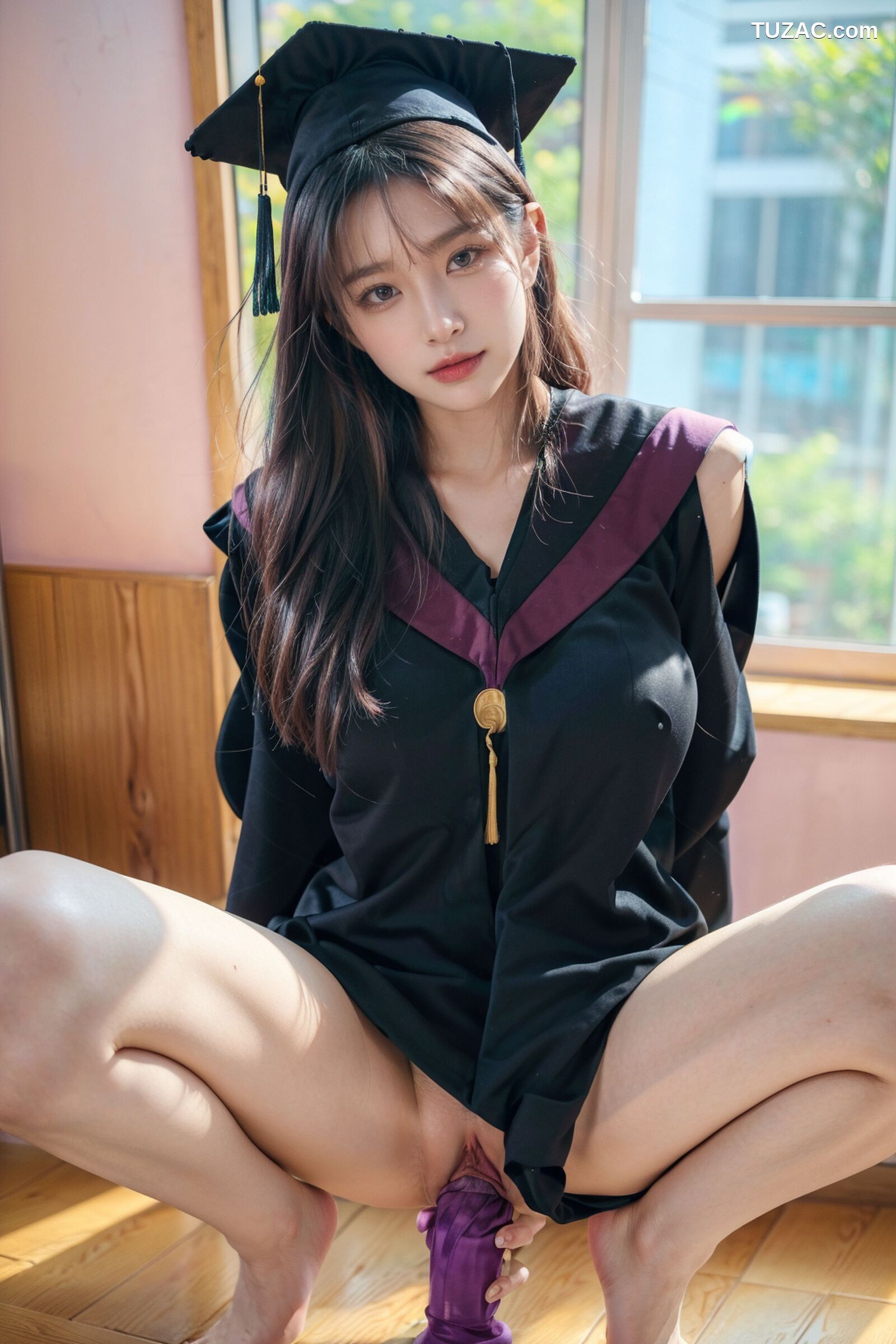 AI美女-拟实-博士服女生