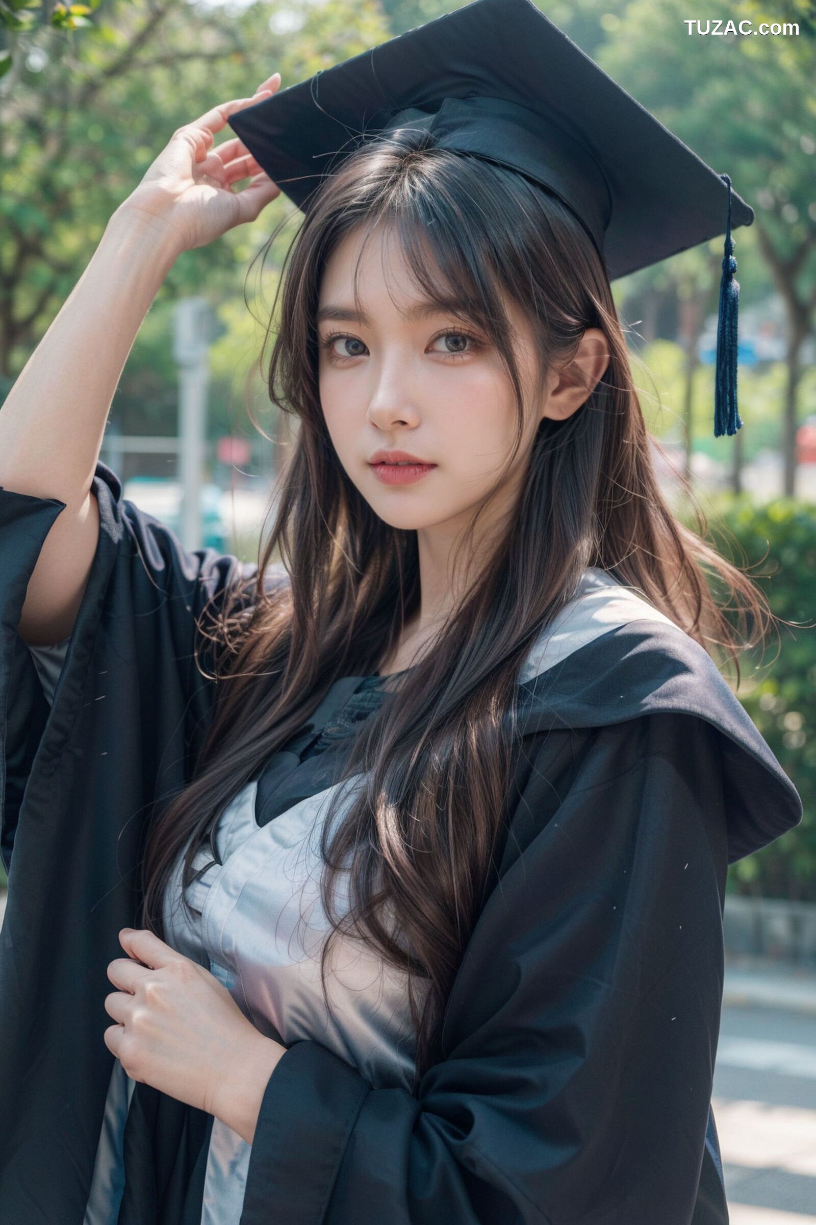 AI美女-拟实-博士服女生