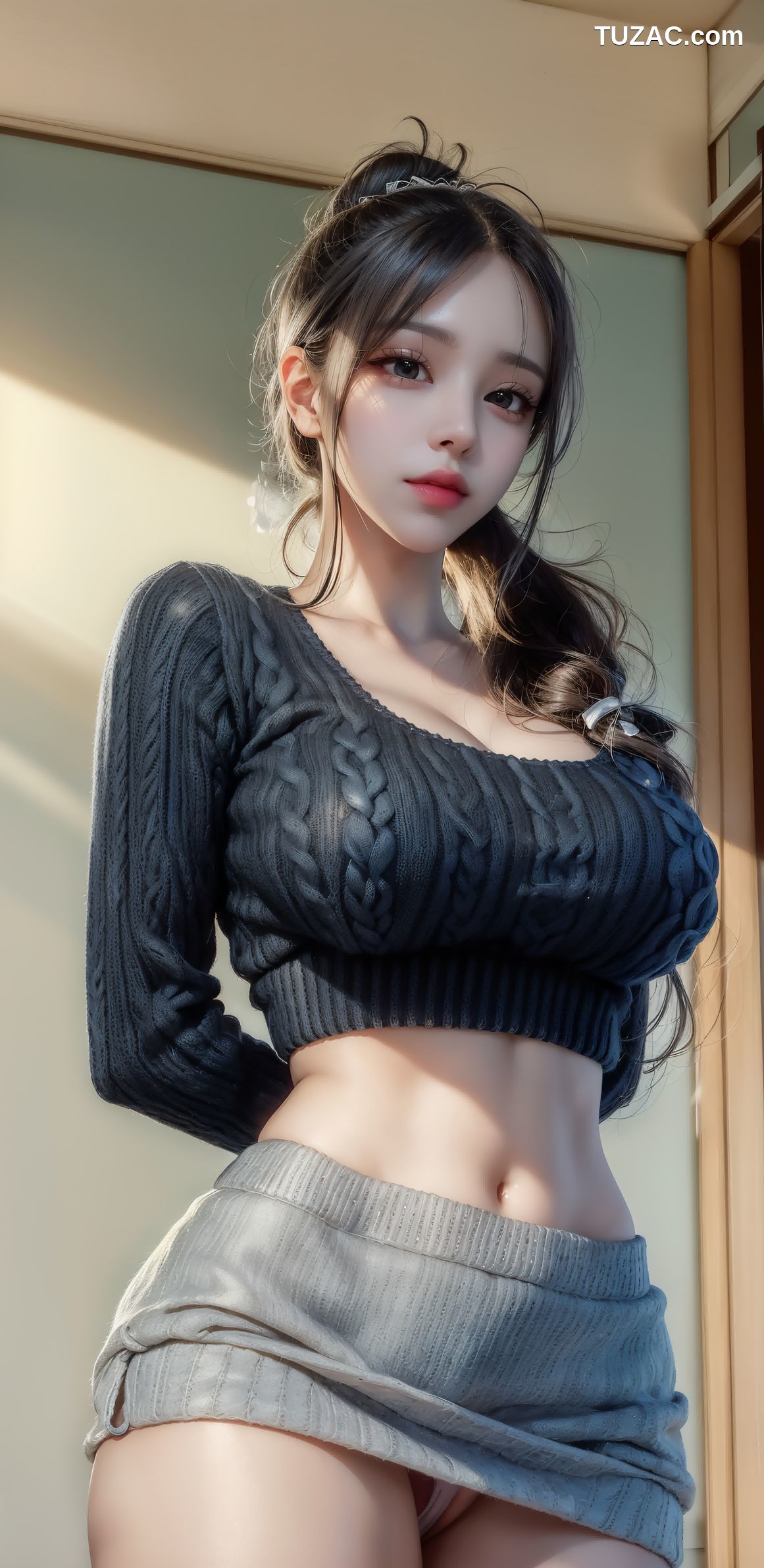 AI美女-拟实-卷发韩风靓女