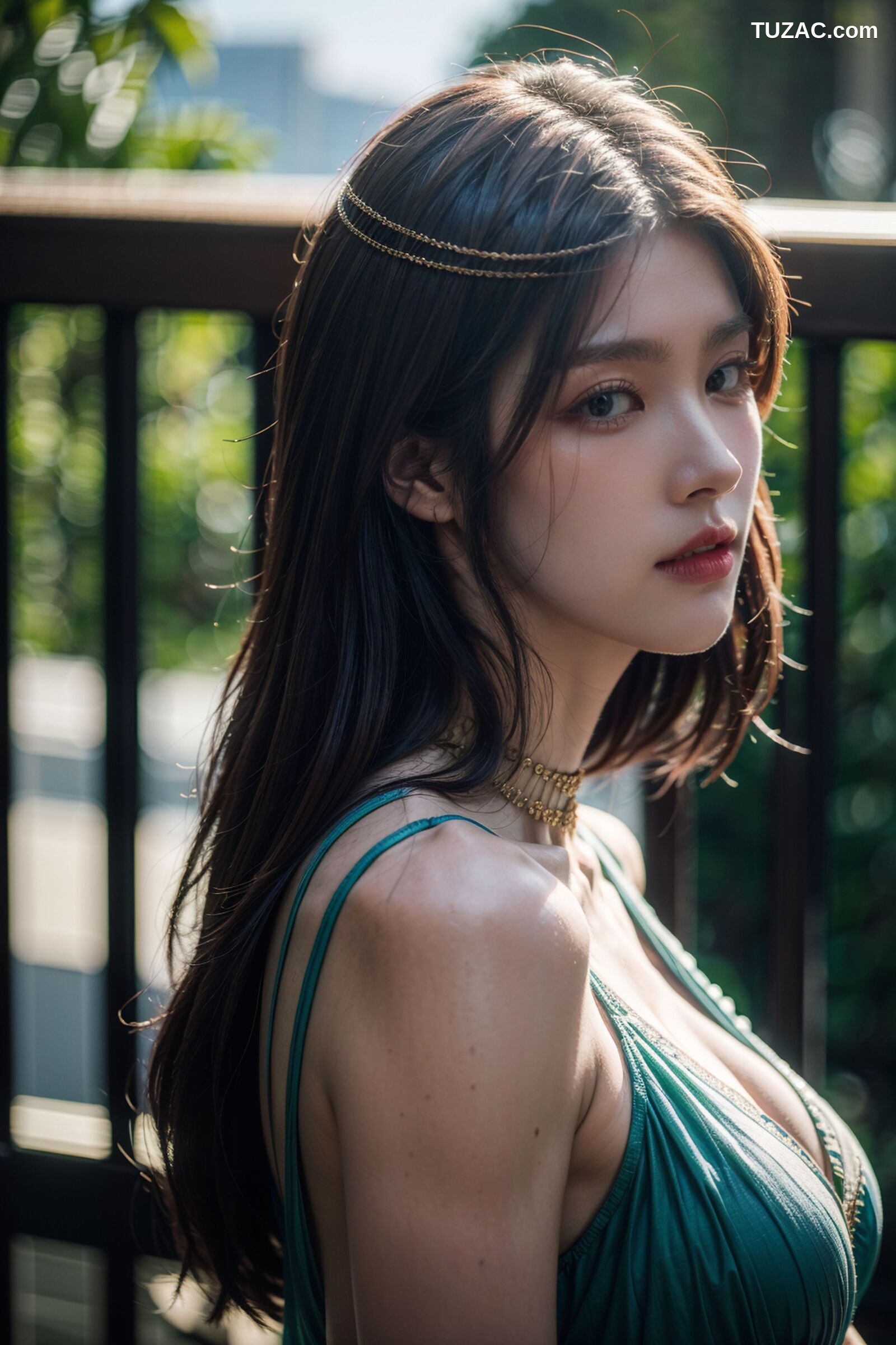 AI美女-拟实-异域公主长裙美女