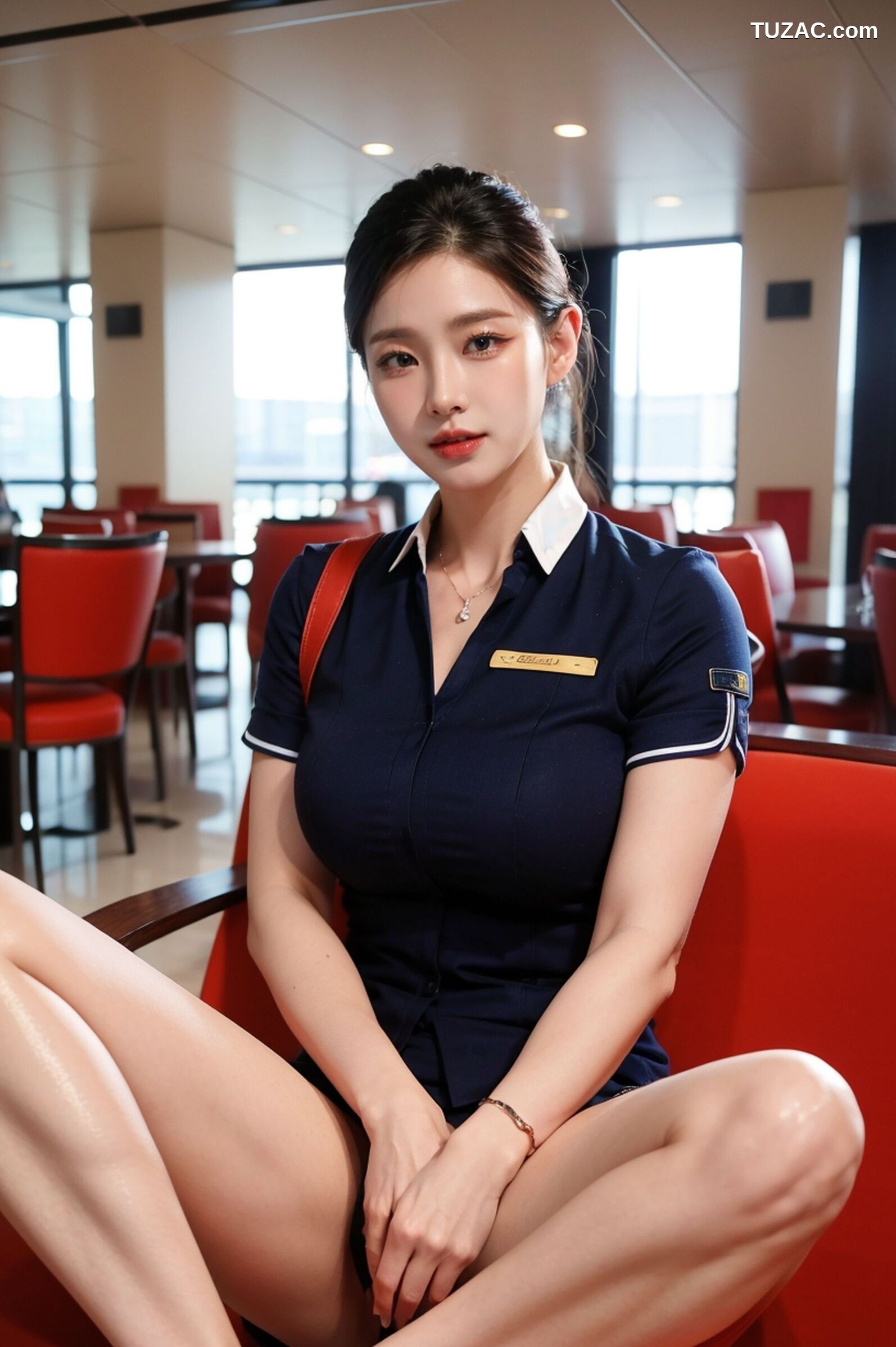 AI美女-拟实-机场大厅里的空姐-18禁