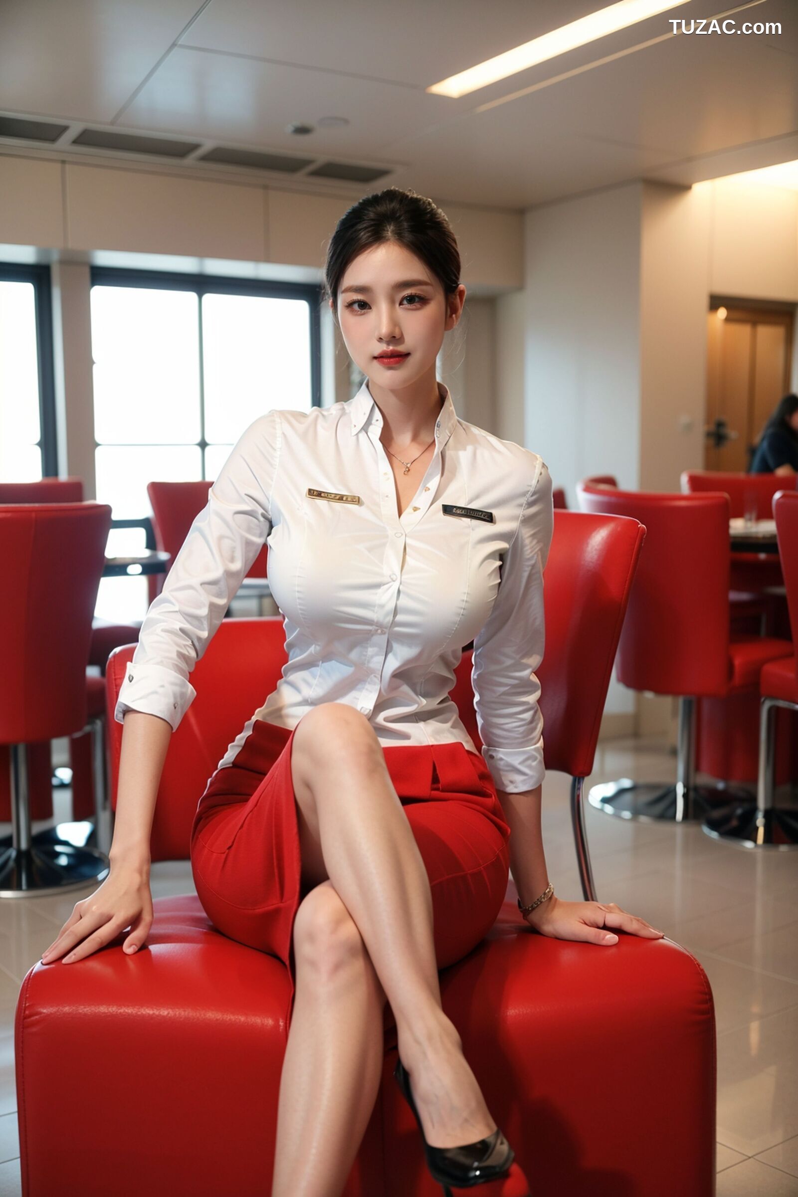 AI美女-拟实-机场大厅里的空姐-18禁