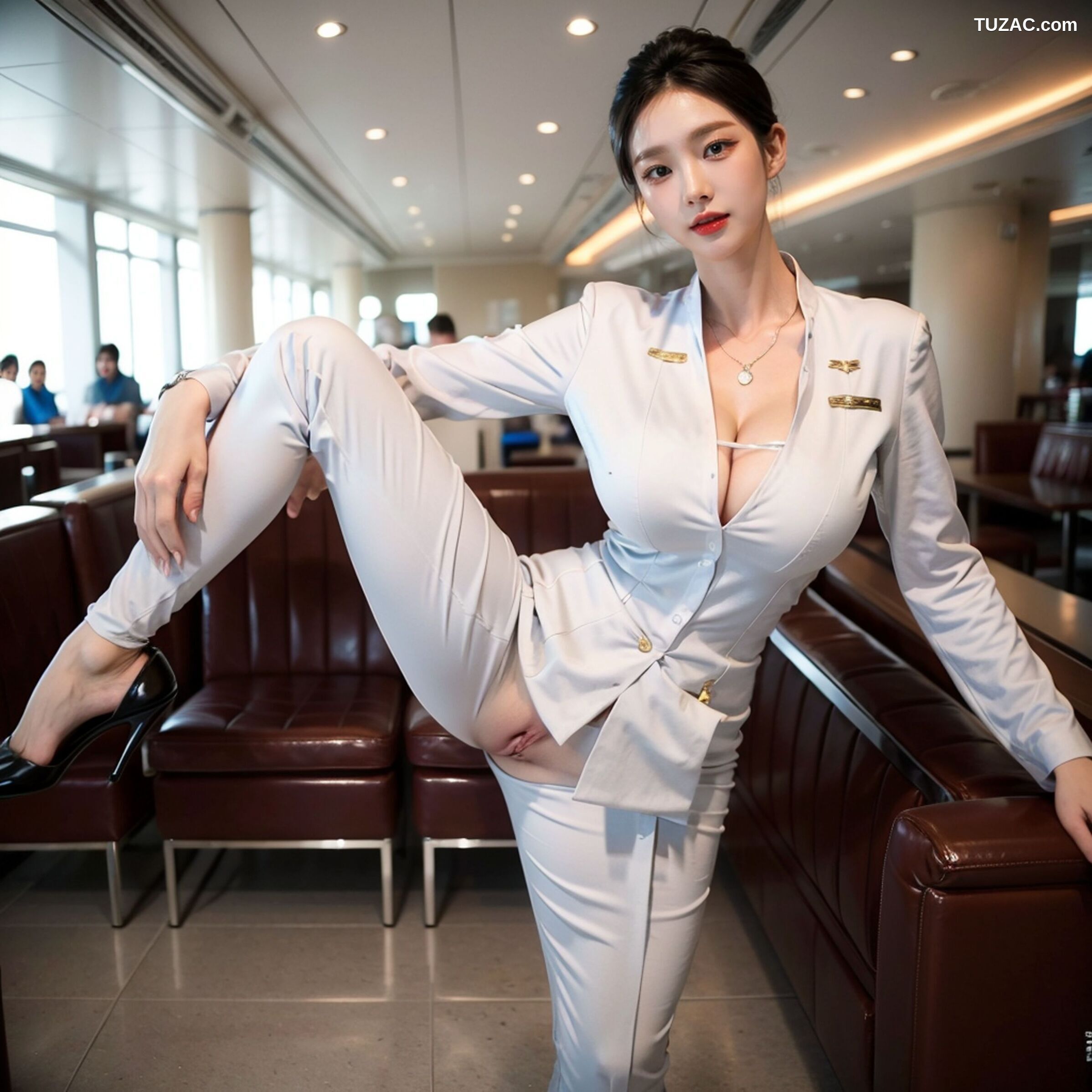 AI美女-拟实-机场大厅里的空姐-18禁