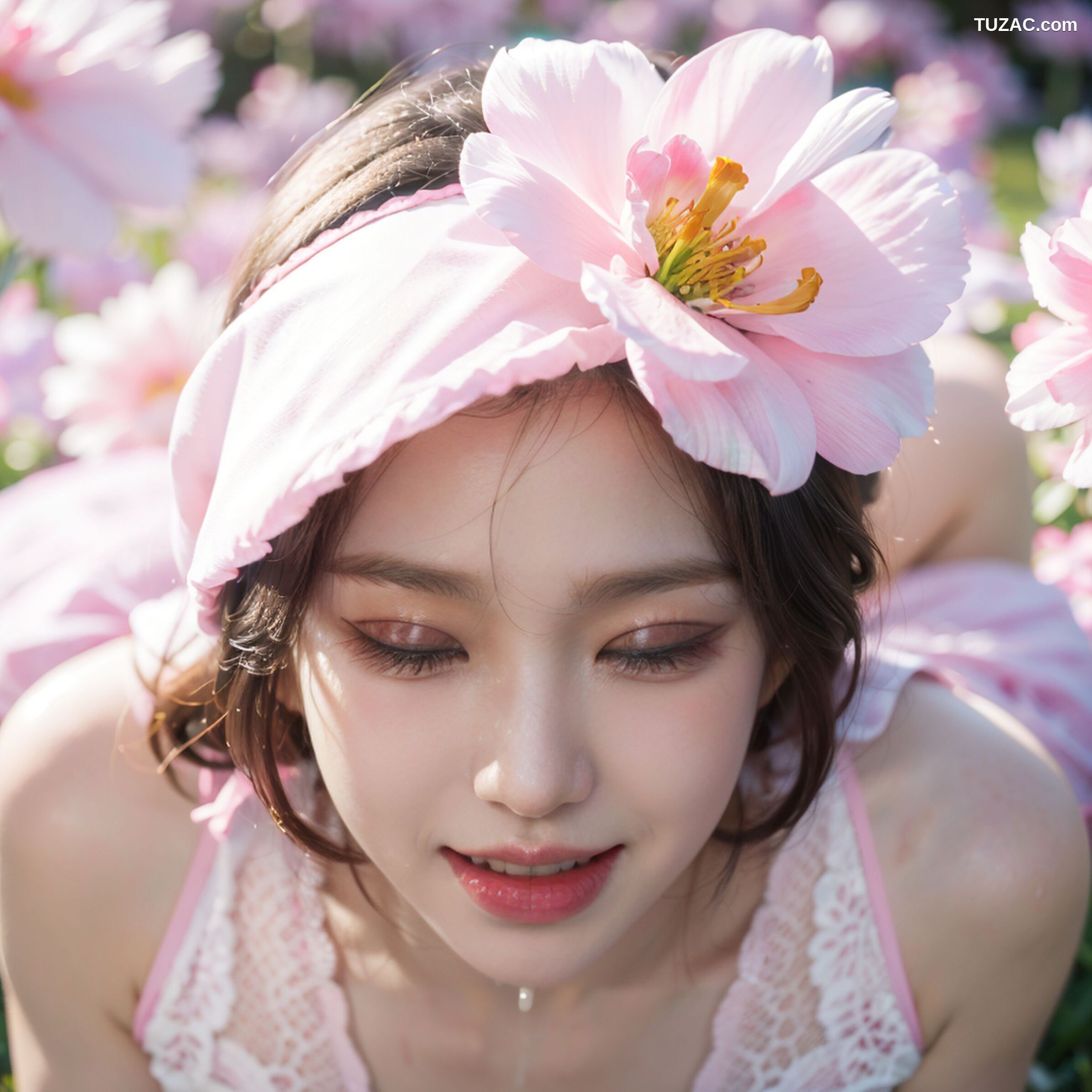 AI美女-拟实-玫瑰园户外