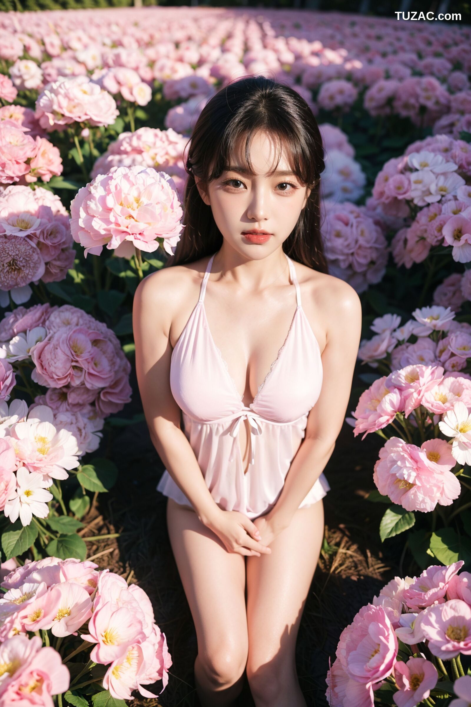AI美女-拟实-玫瑰园户外