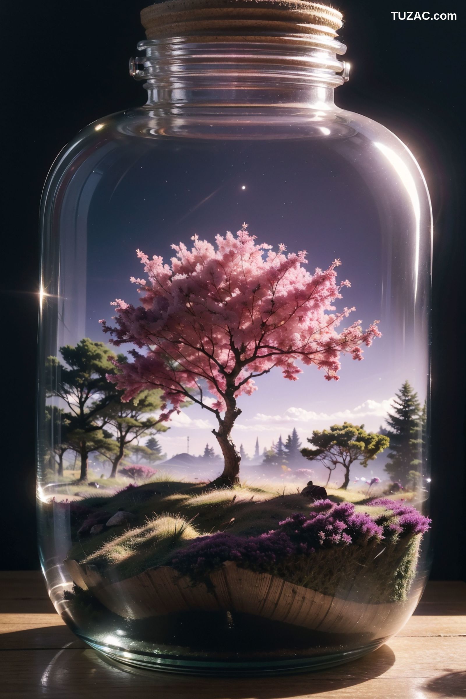 AI美女-拟实-瓶中少女