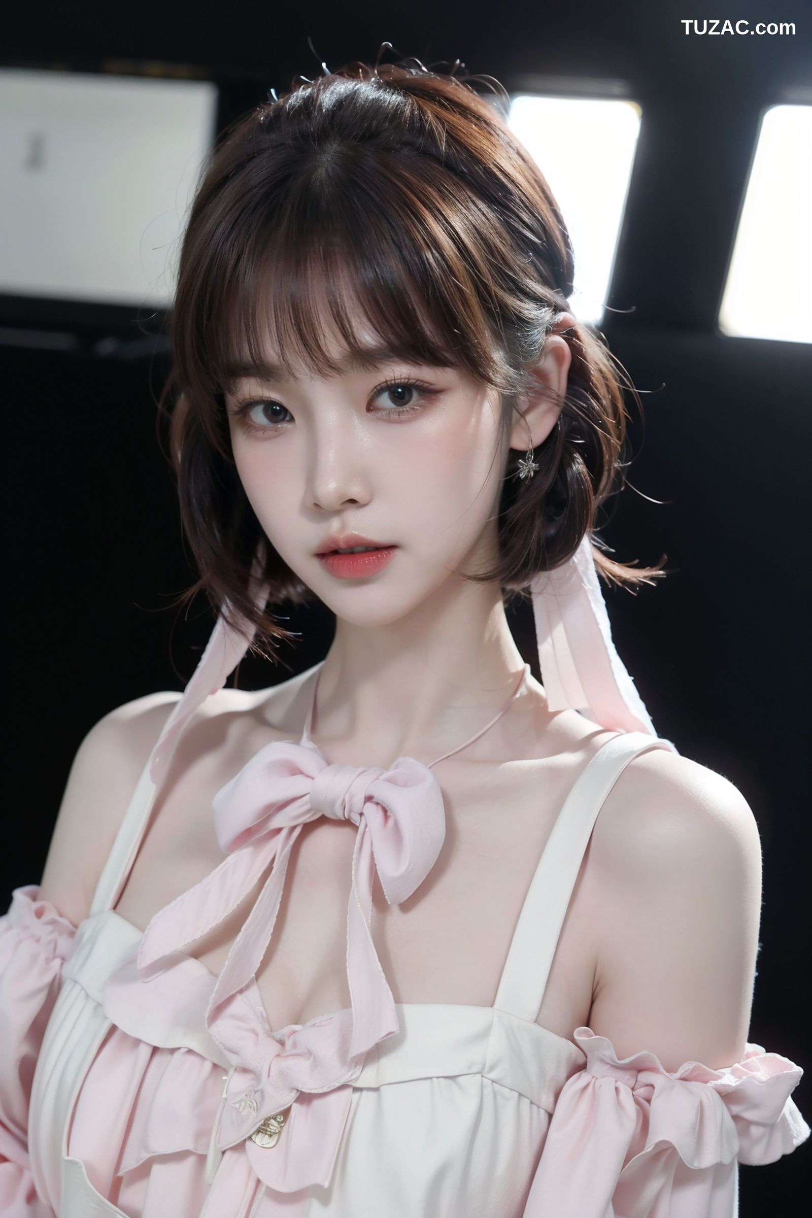 AI美女-拟实-粉白色情趣服-18禁