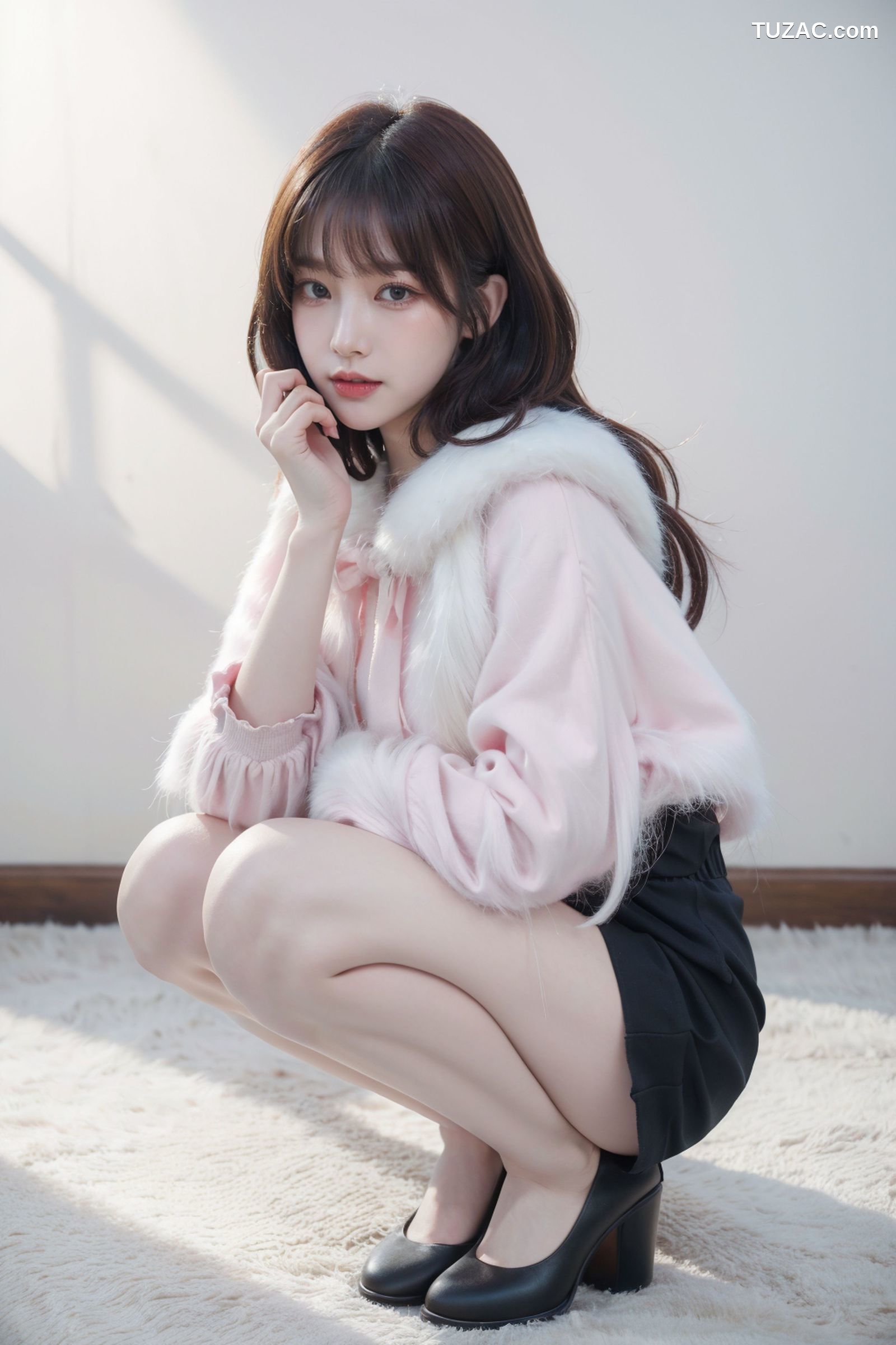 AI美女-拟实-粉白色情趣服-18禁