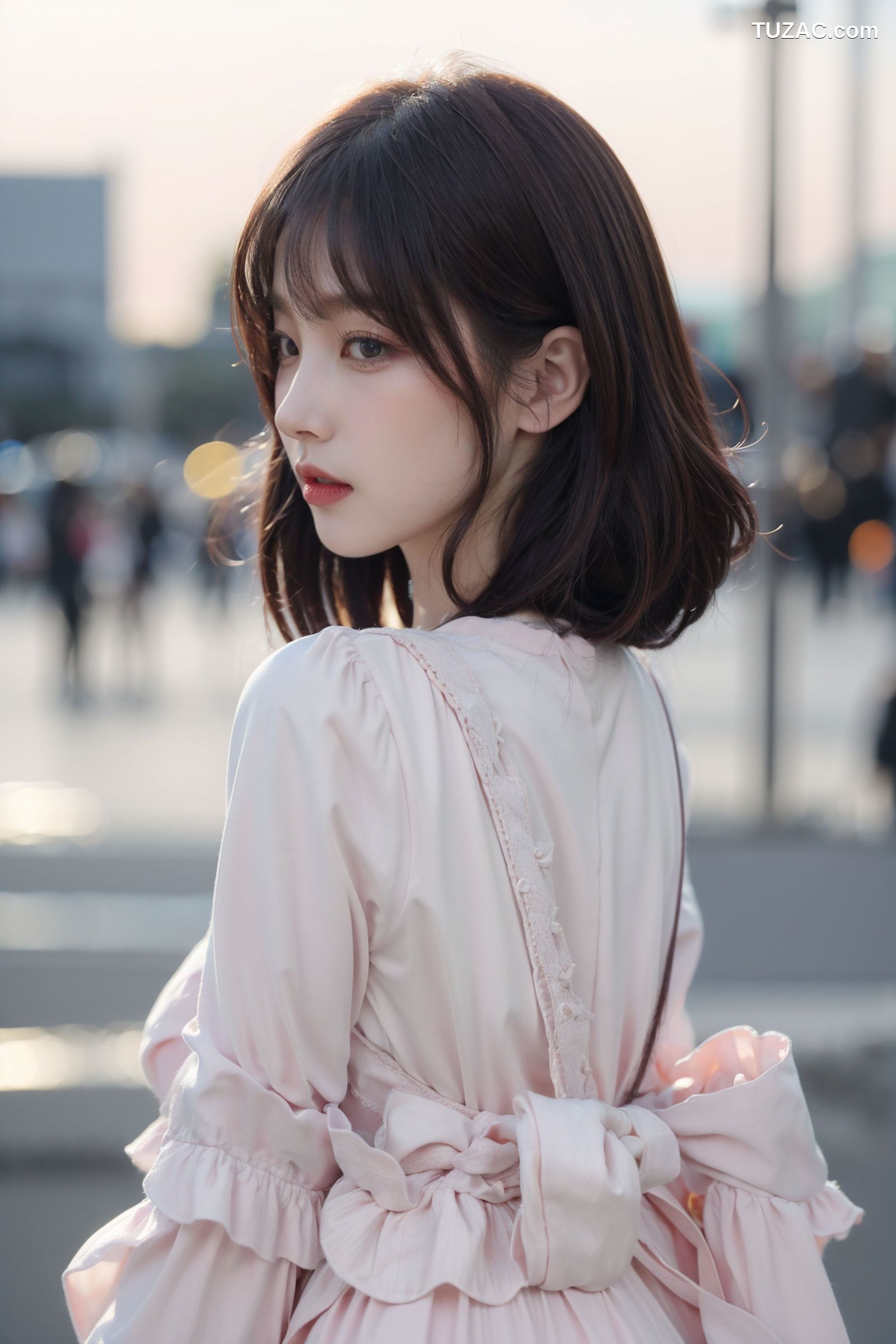 AI美女-拟实-粉白色情趣服-18禁