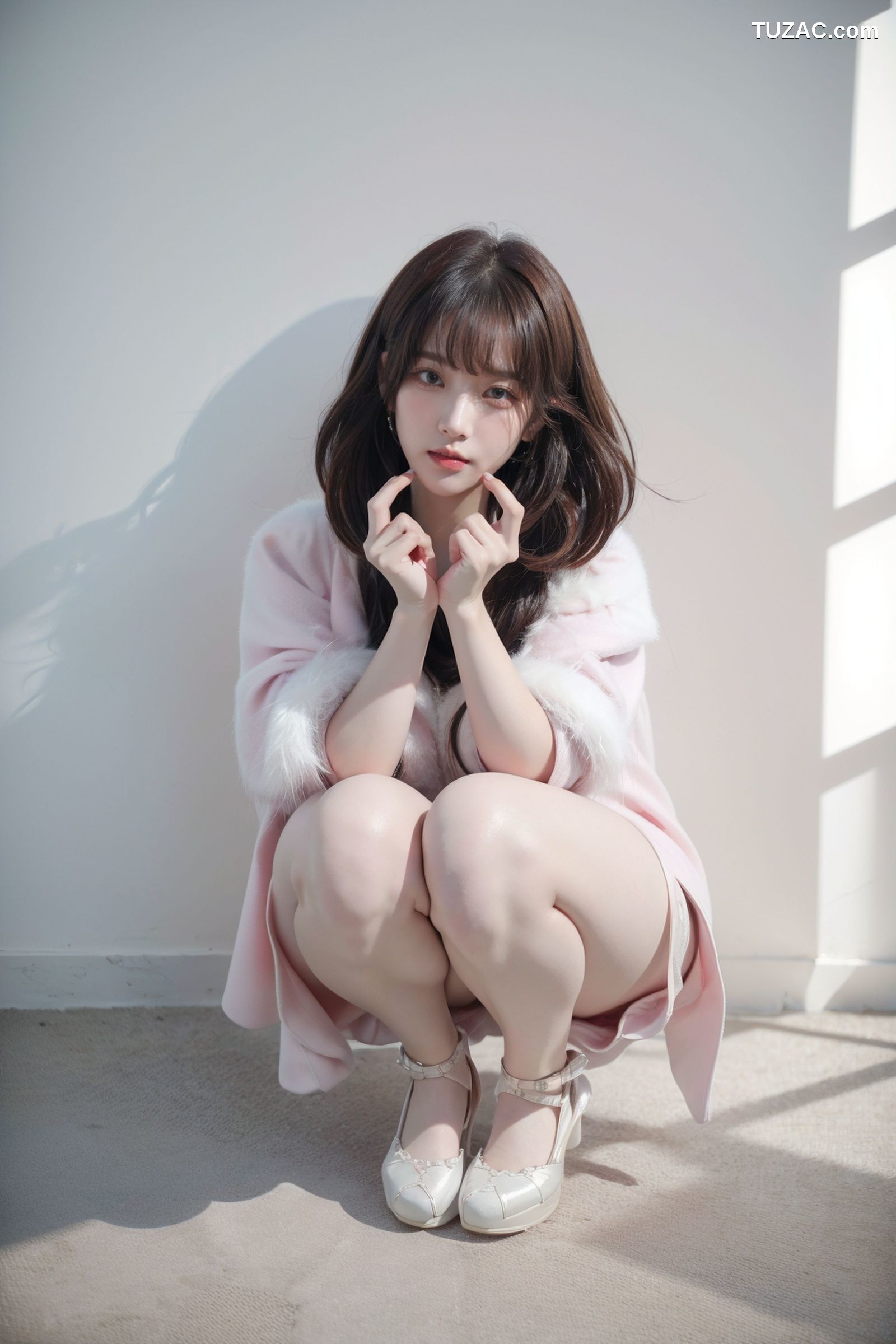 AI美女-拟实-粉白色情趣服-18禁