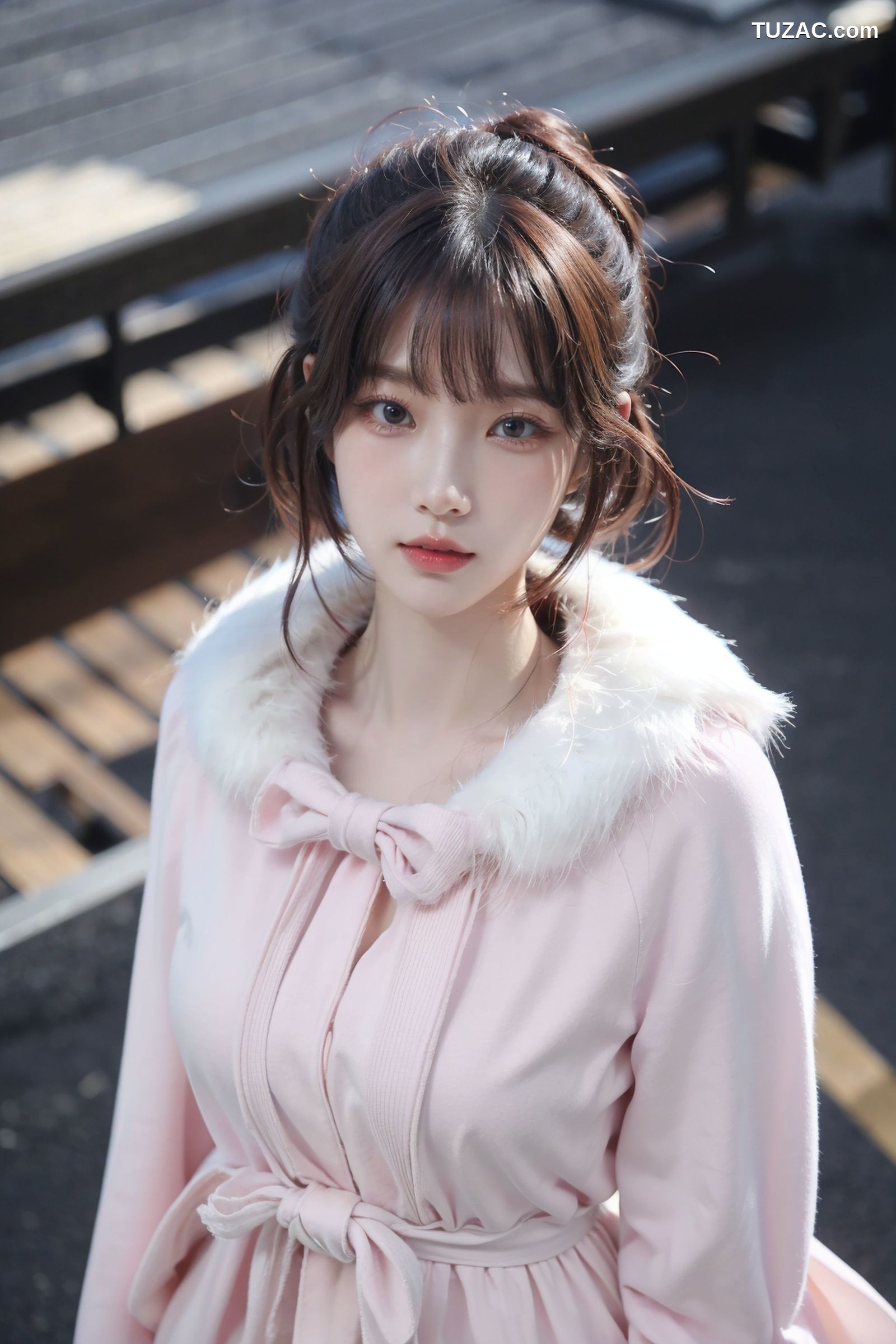 AI美女-拟实-粉白色情趣服-18禁