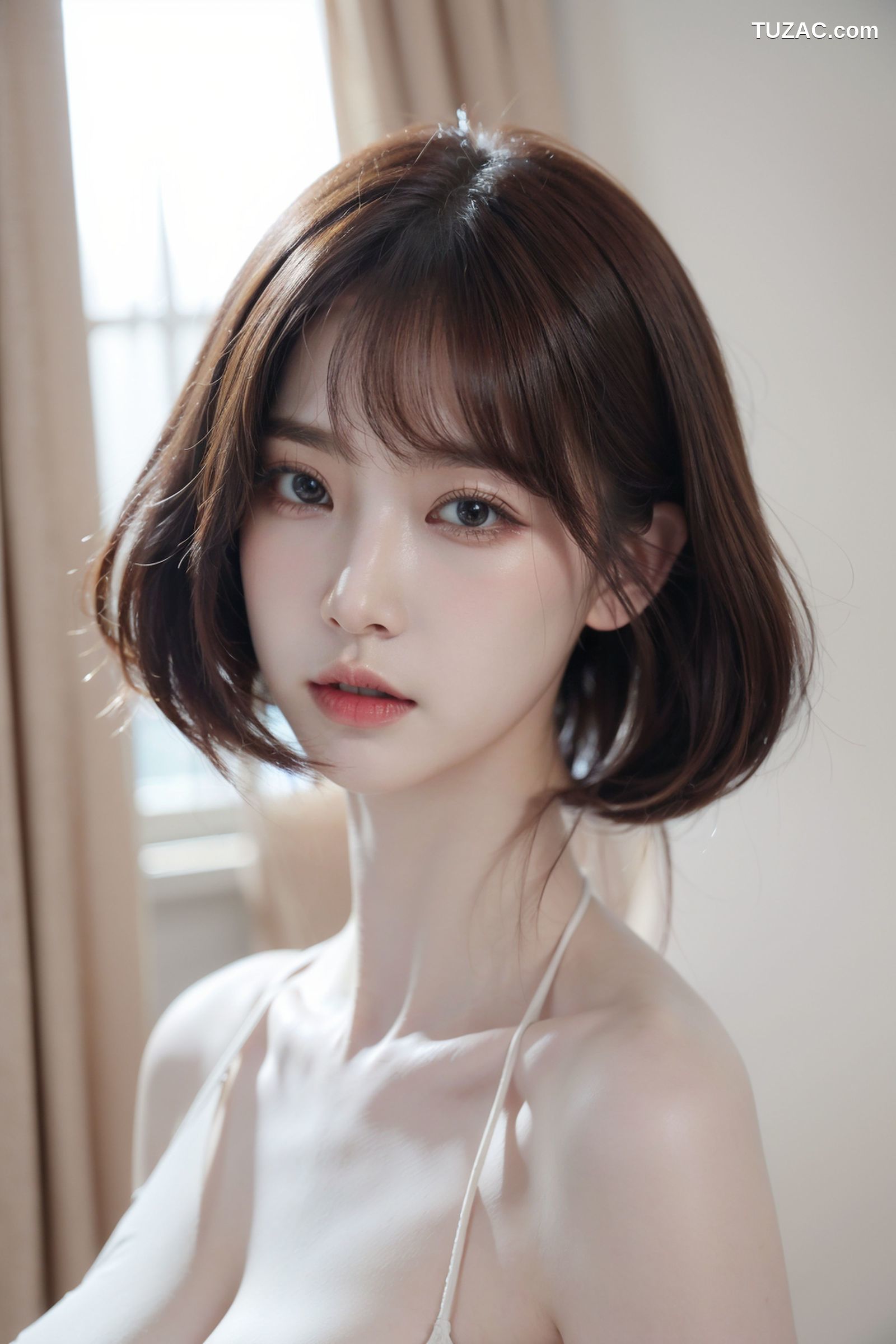 AI美女-拟实-粉白色情趣服-18禁