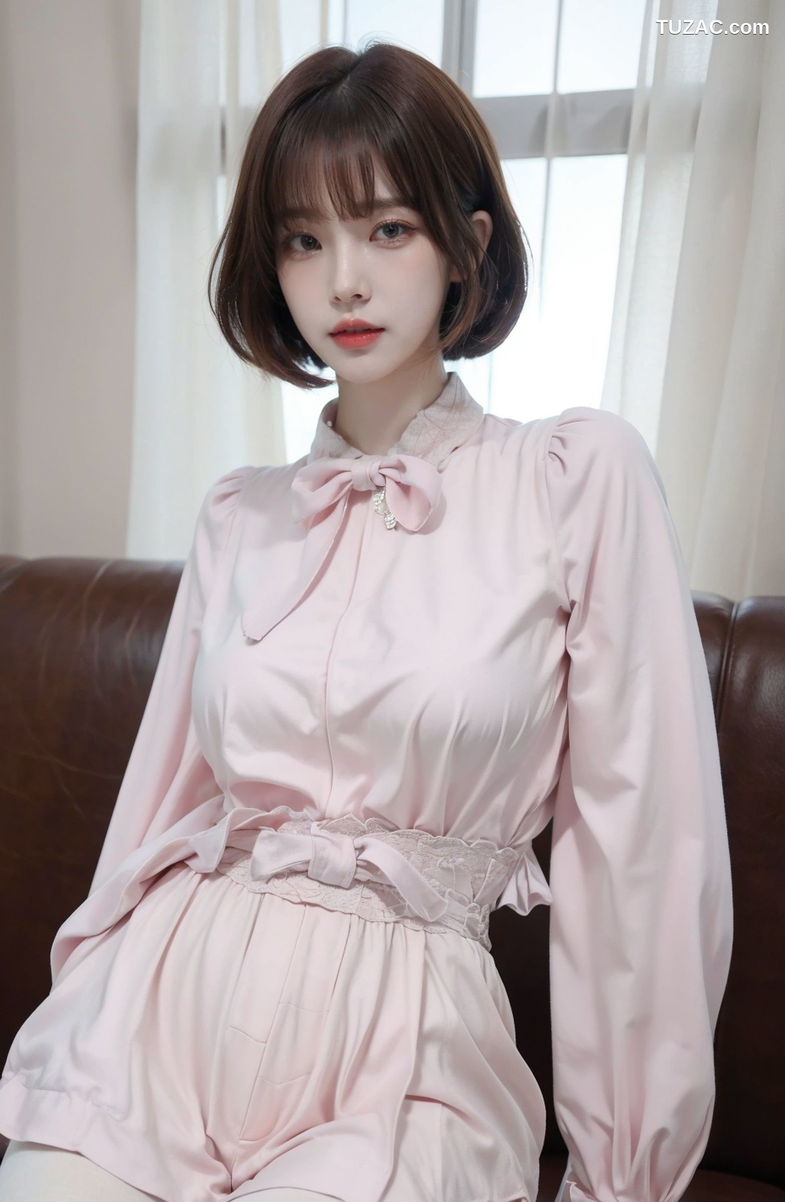 AI美女-拟实-粉白色情趣服-18禁