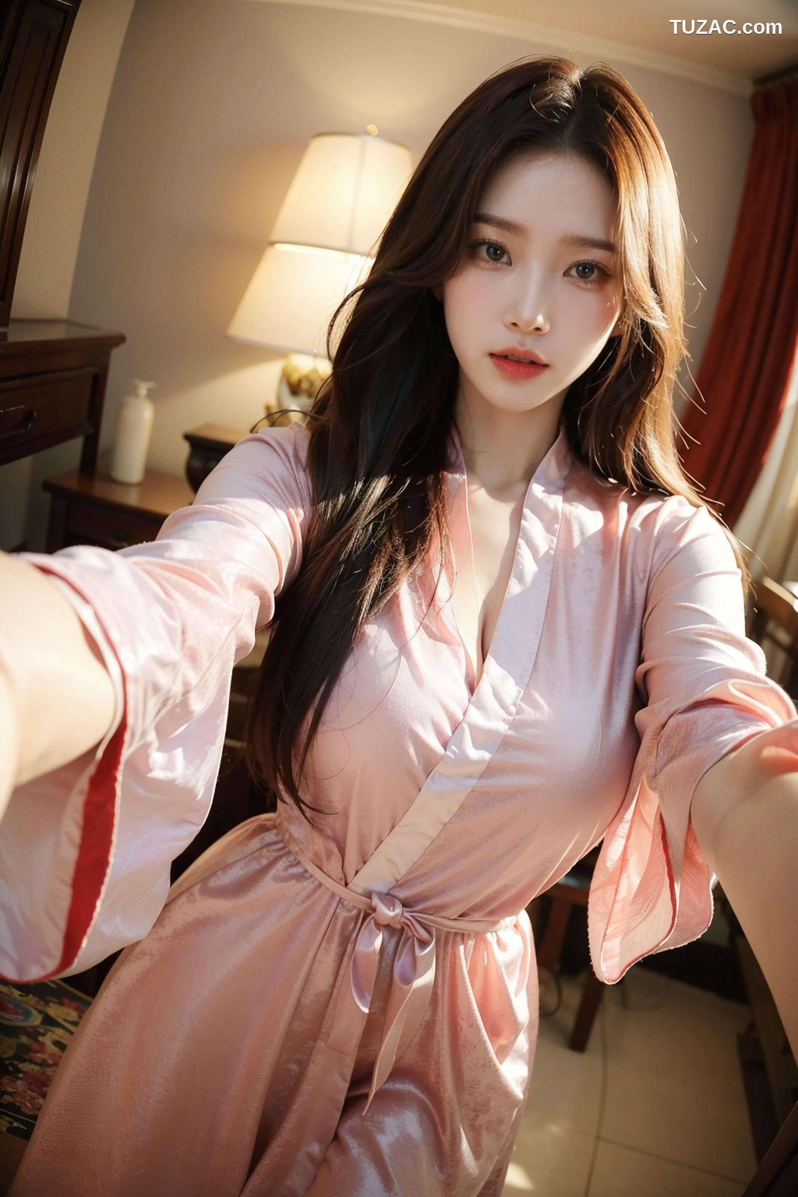 AI美女-拟实-粉色睡衣床上诱惑-18禁