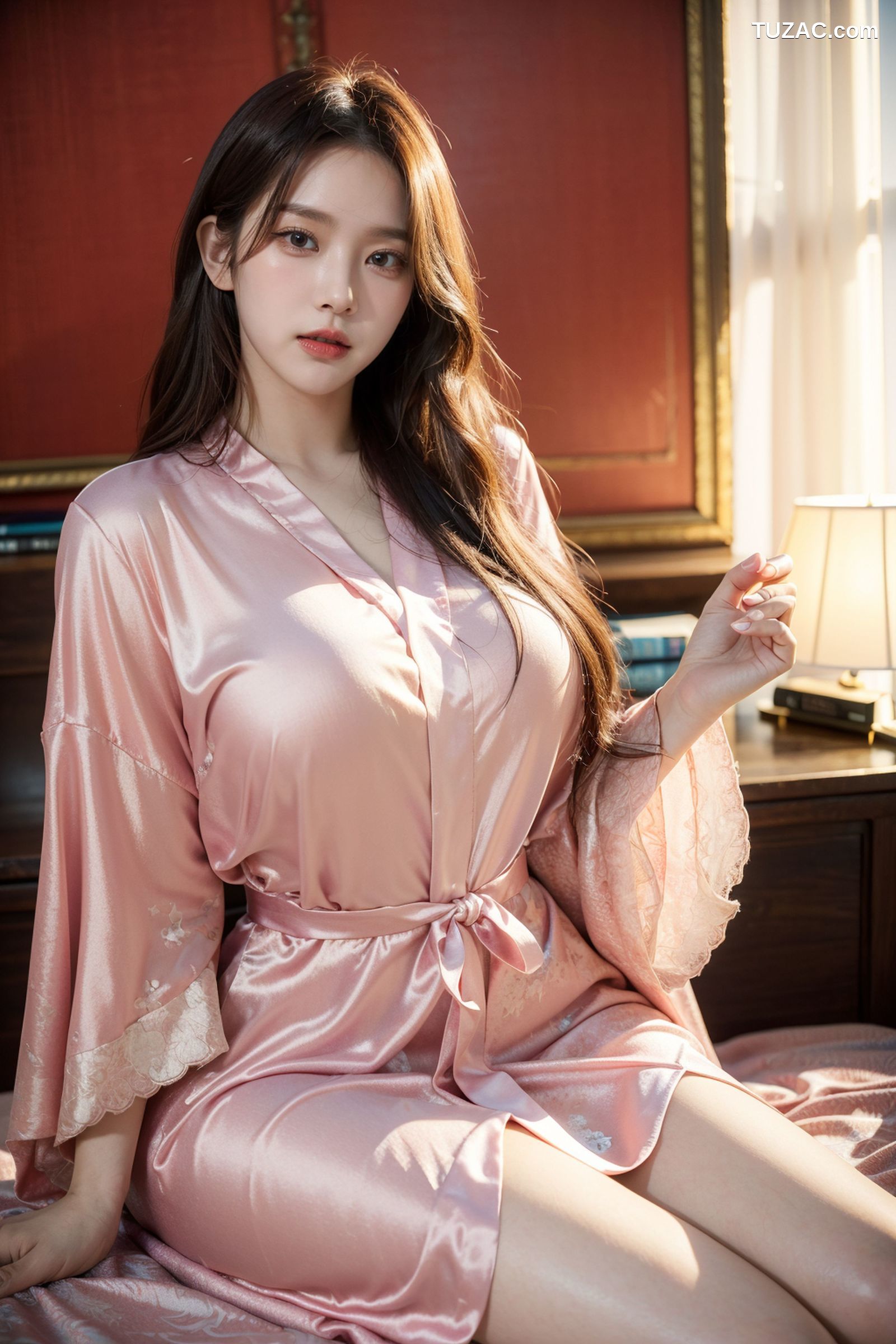 AI美女-拟实-粉色睡衣床上诱惑-18禁