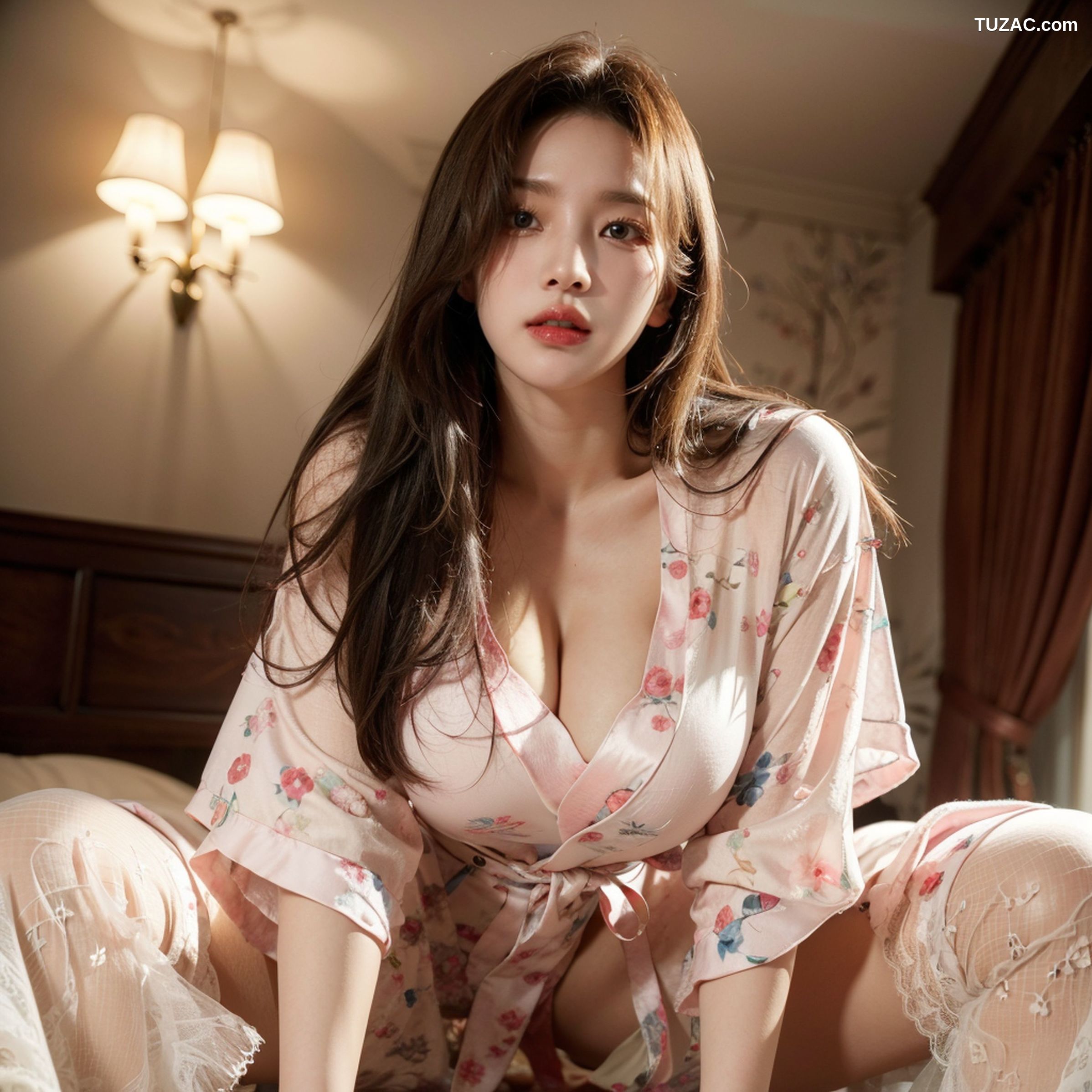 AI美女-拟实-粉色睡衣床上诱惑-18禁