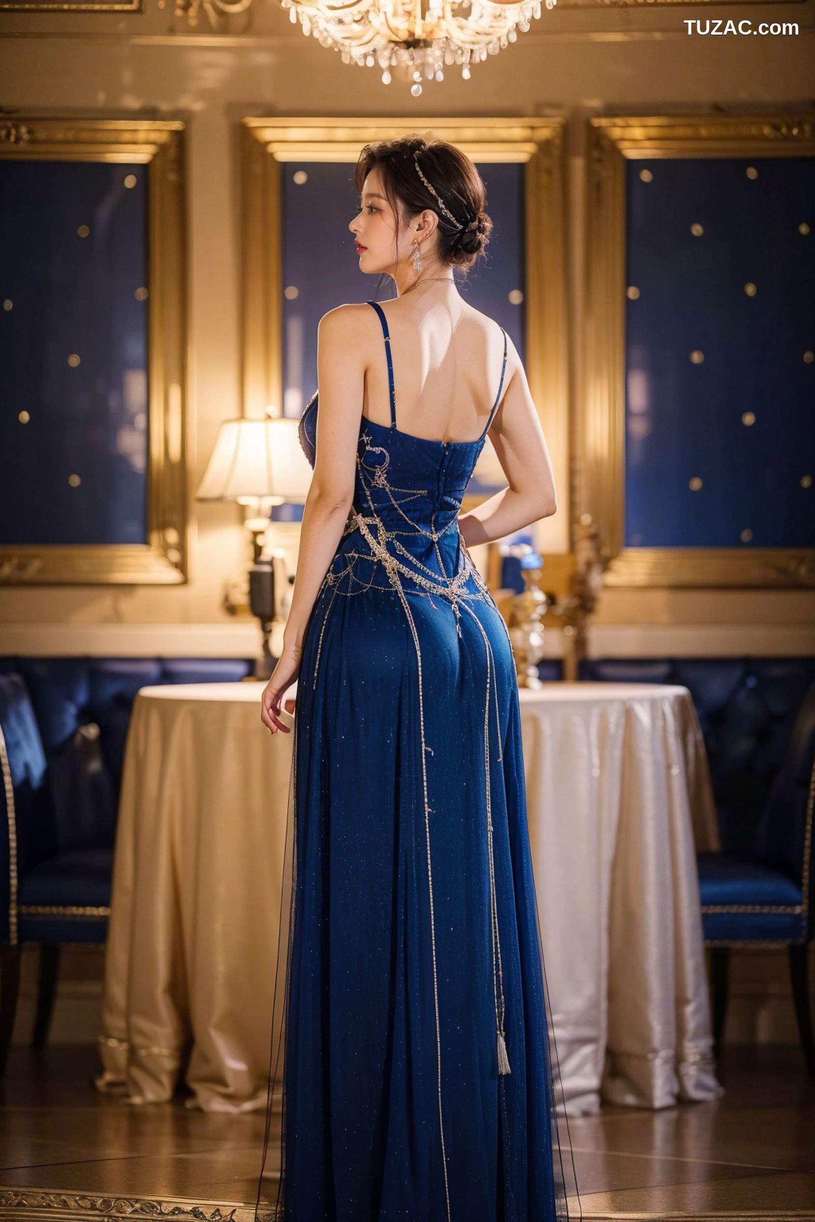 AI美女-拟实-蓝色长裙-18禁