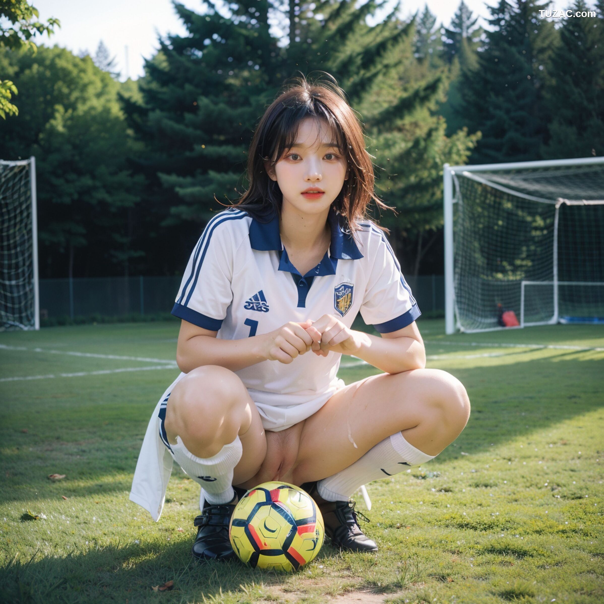 AI美女-拟实-足球宝贝-绿茵场