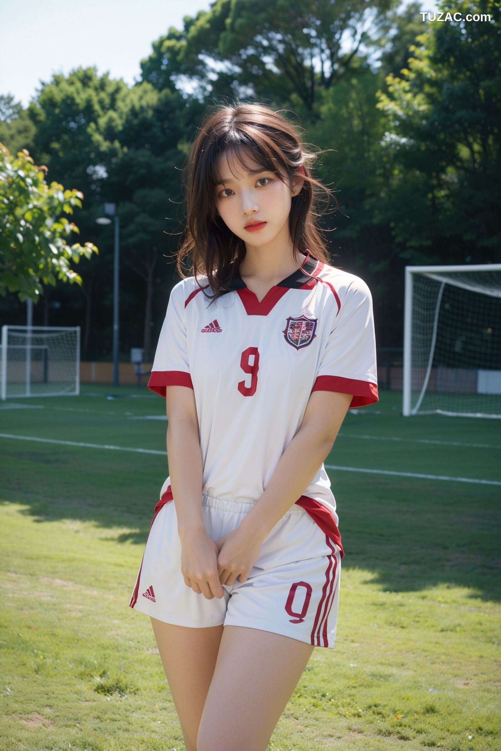 AI美女-拟实-足球宝贝-绿茵场
