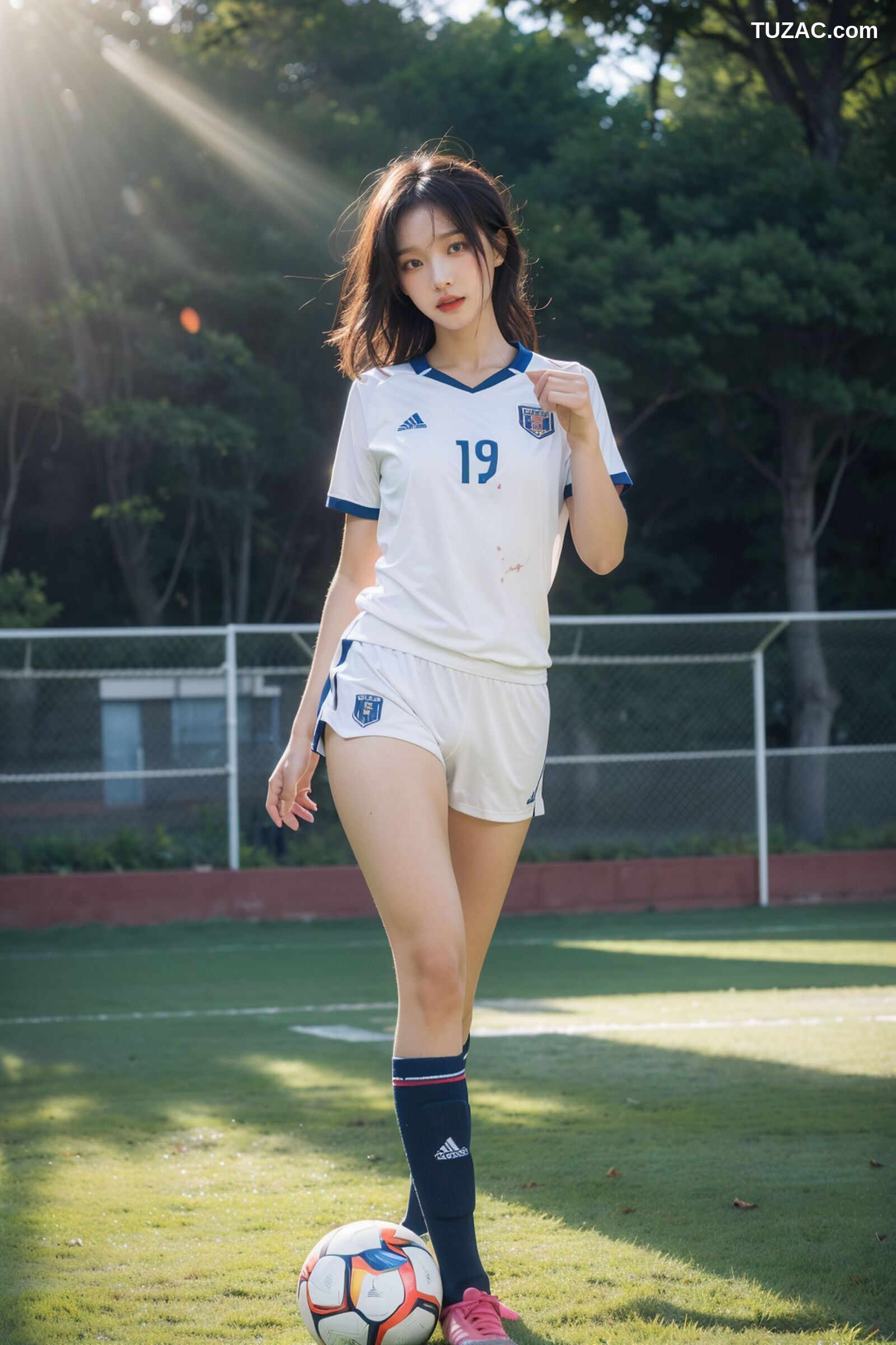 AI美女-拟实-足球宝贝-绿茵场