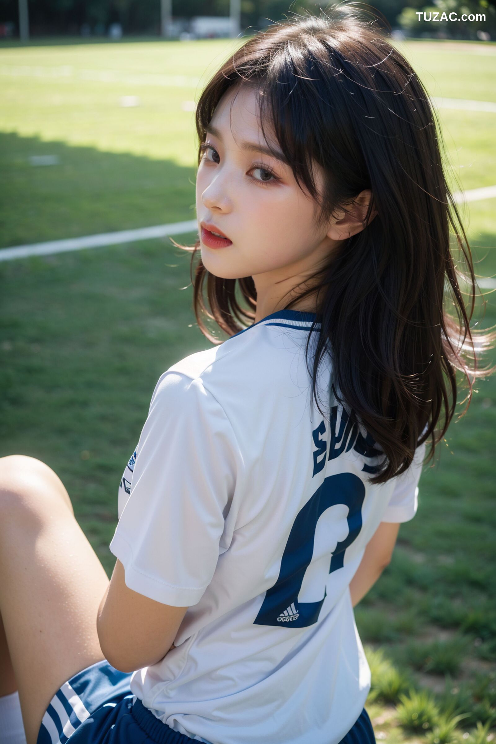 AI美女-拟实-足球宝贝-绿茵场
