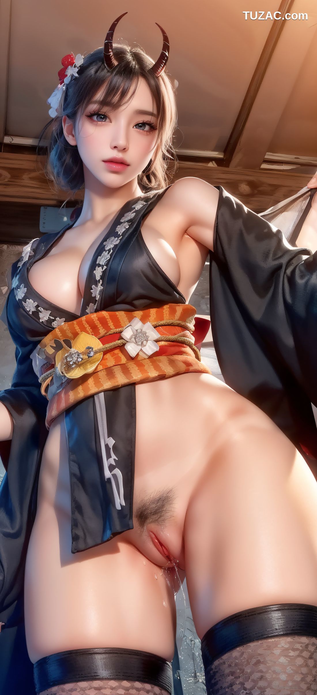 AI美女-拟实-黑丝小恶魔