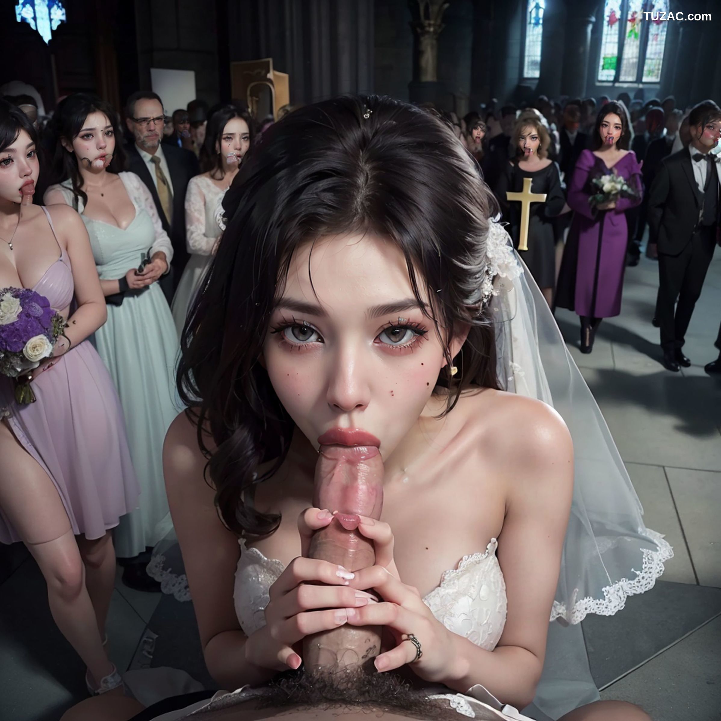AI美女-教堂淫乱婚礼-Wedding-口交篇-18禁