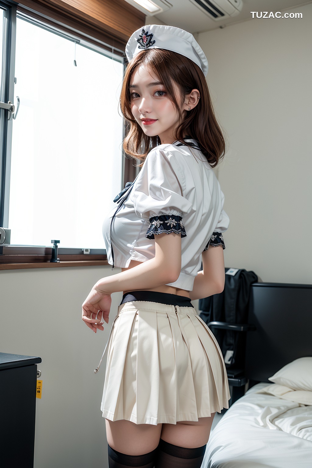 AI美女-海军帽女孩