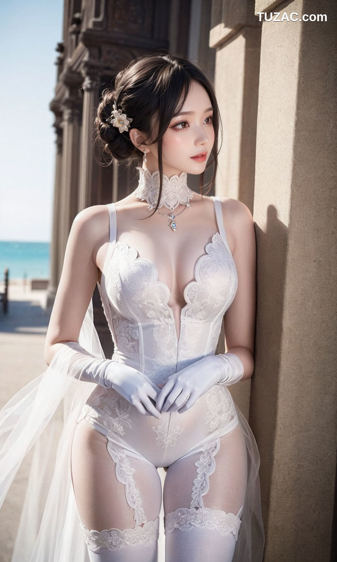 AI美女-白色婚纱-纯净版